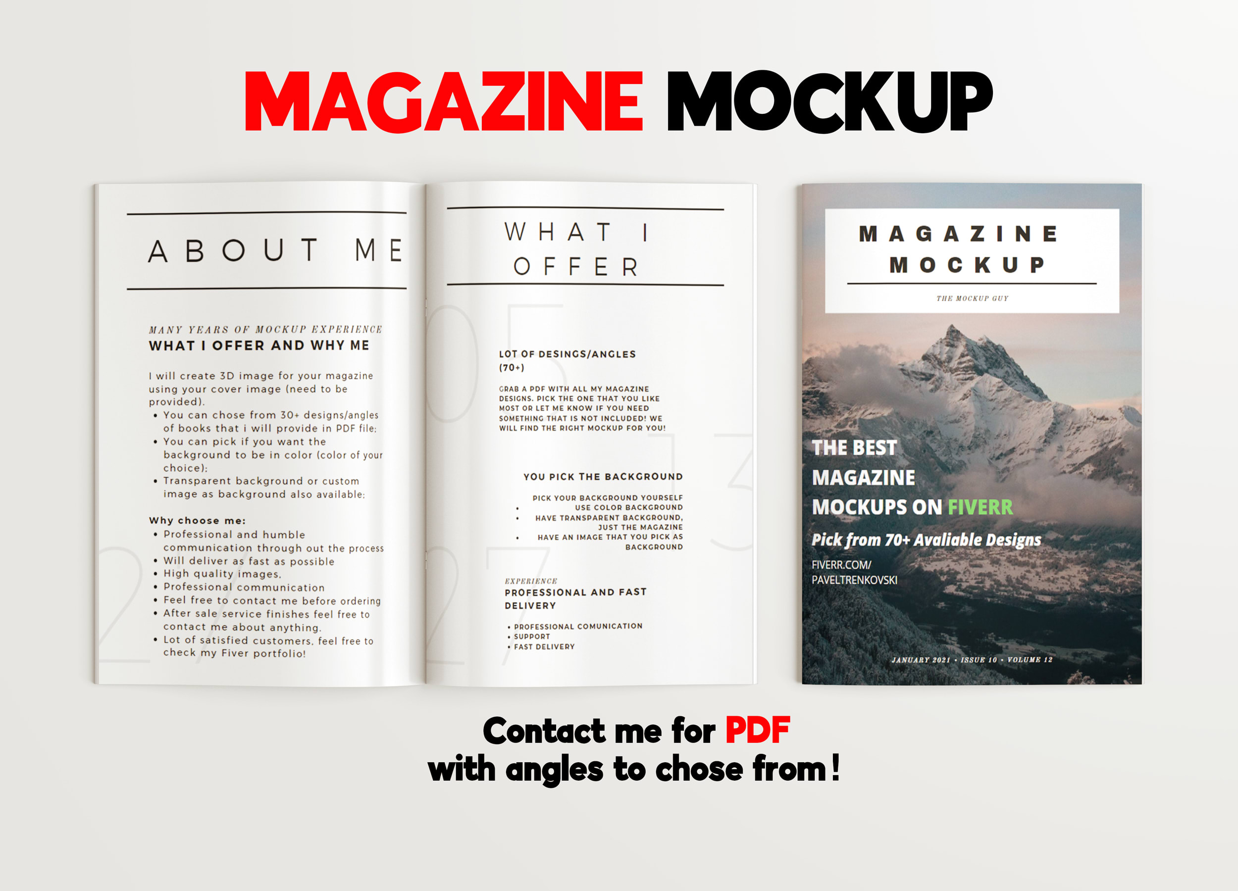 Download Make Magazine Mockup Using Your Image By Paveltrenkovski Fiverr