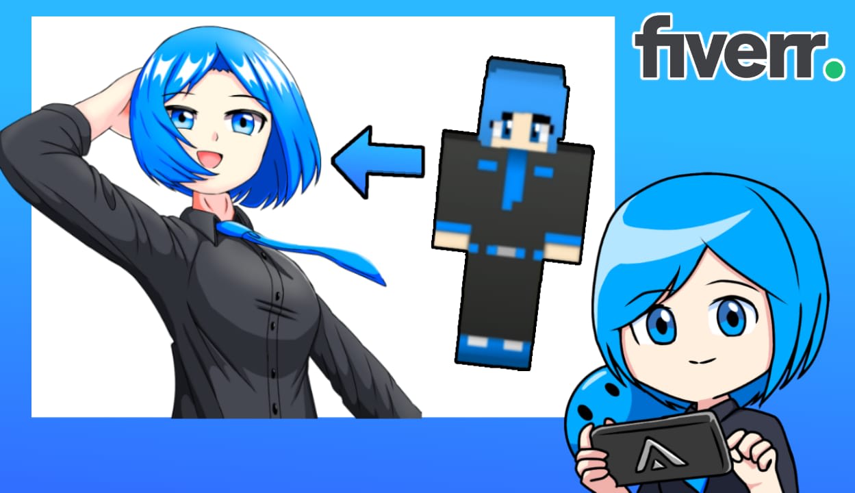 Create a custom minecraft skin minecraft animation and roblox animation by  Smitsculpt