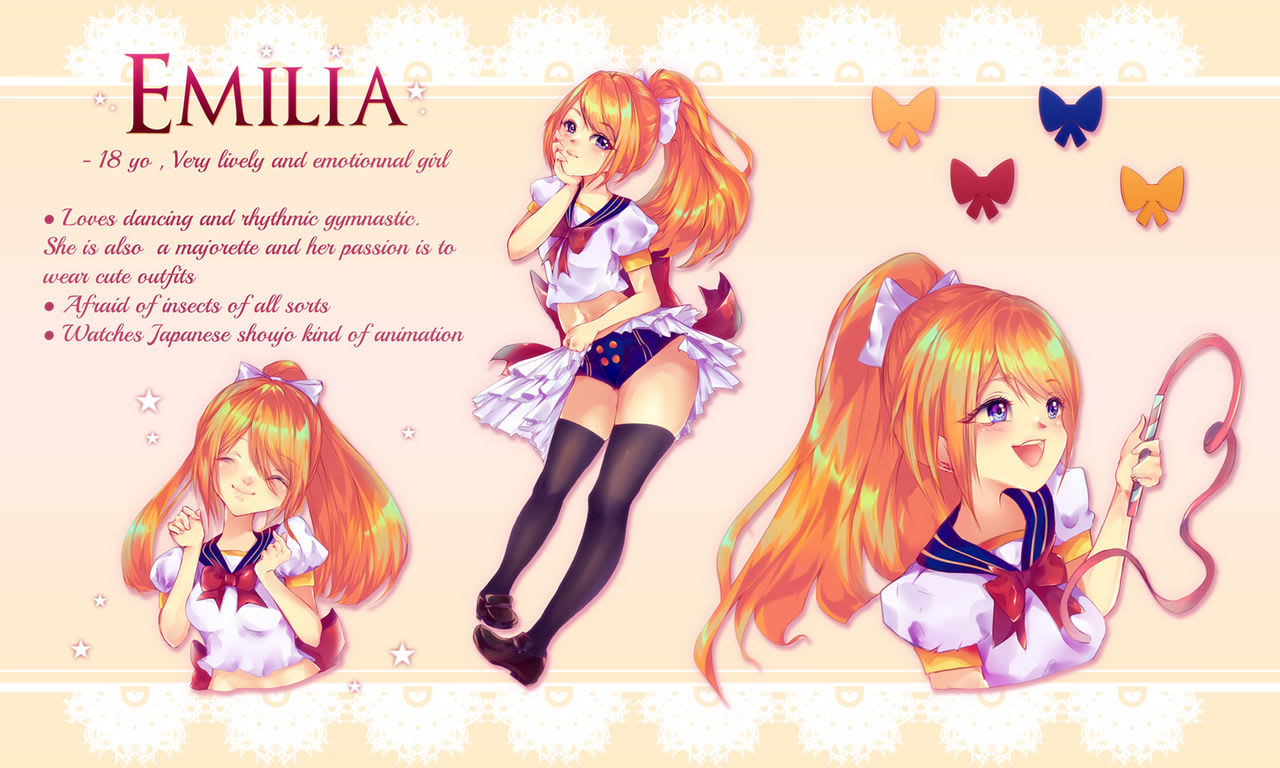 Draw a reference sheet with anime style by Dazaaiiii