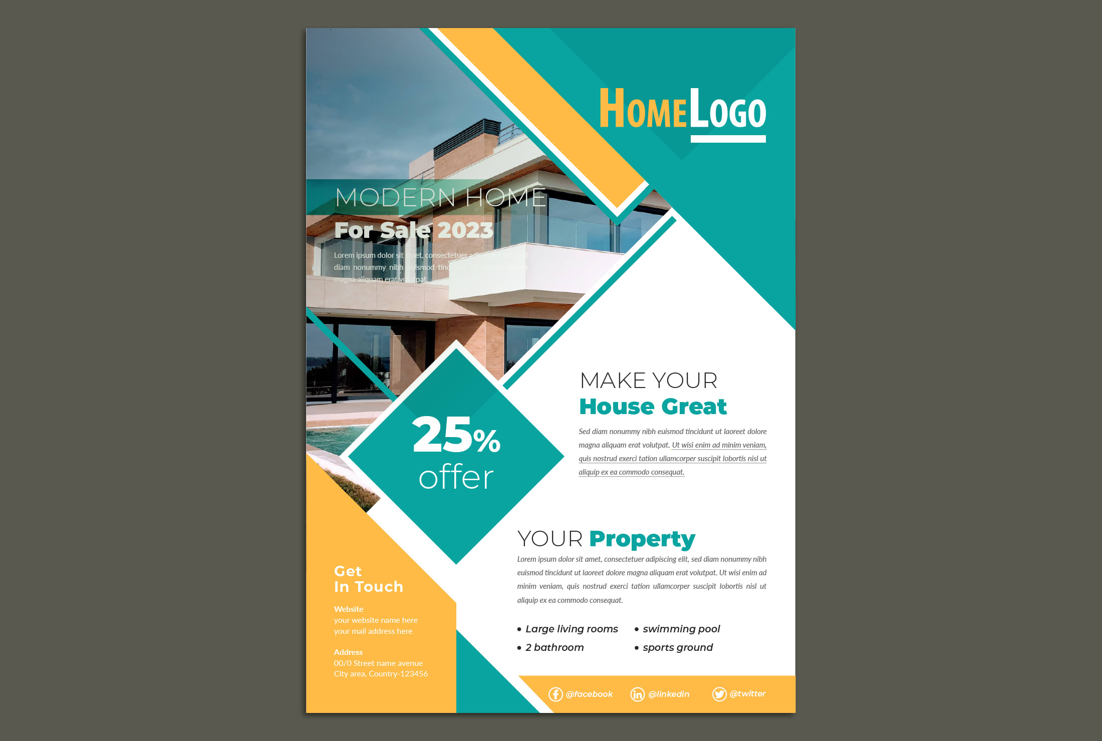 Design unique promotional real estate flyers, brochure, and Intended For Property Management Postcards Templates