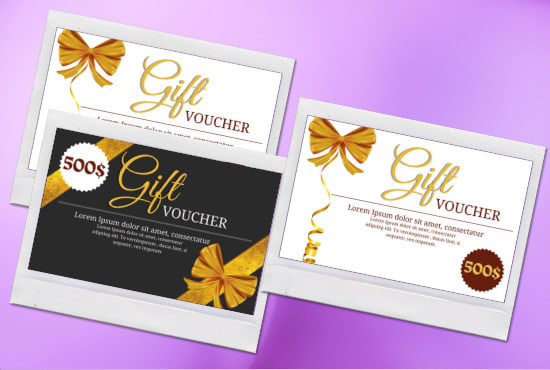 Design Gift Voucher Gift Card Discount Coupon And Business Cards For You By Graphhic Janvi Fiverr