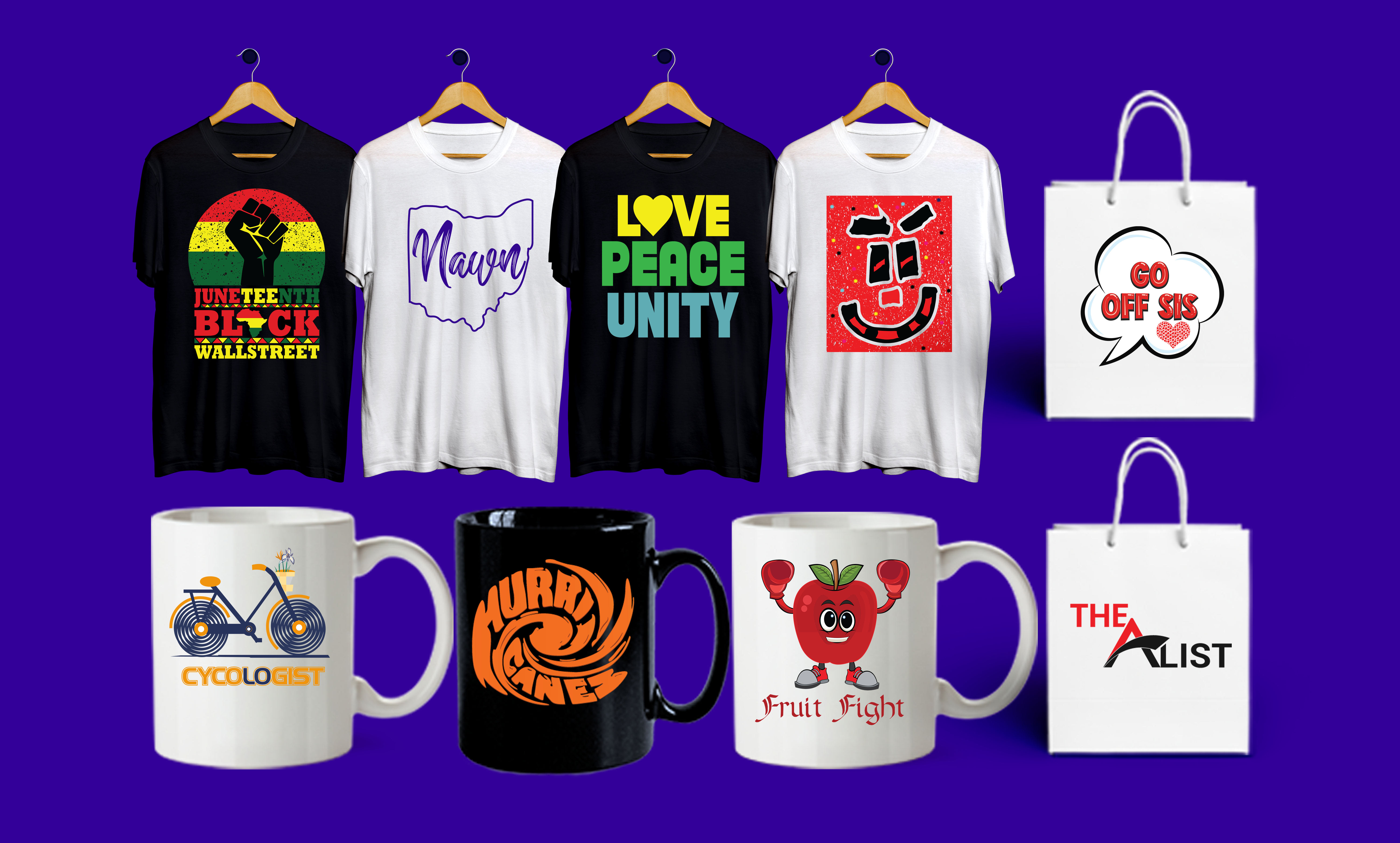 do custom mugs trendy tshirt hats and bags design soon