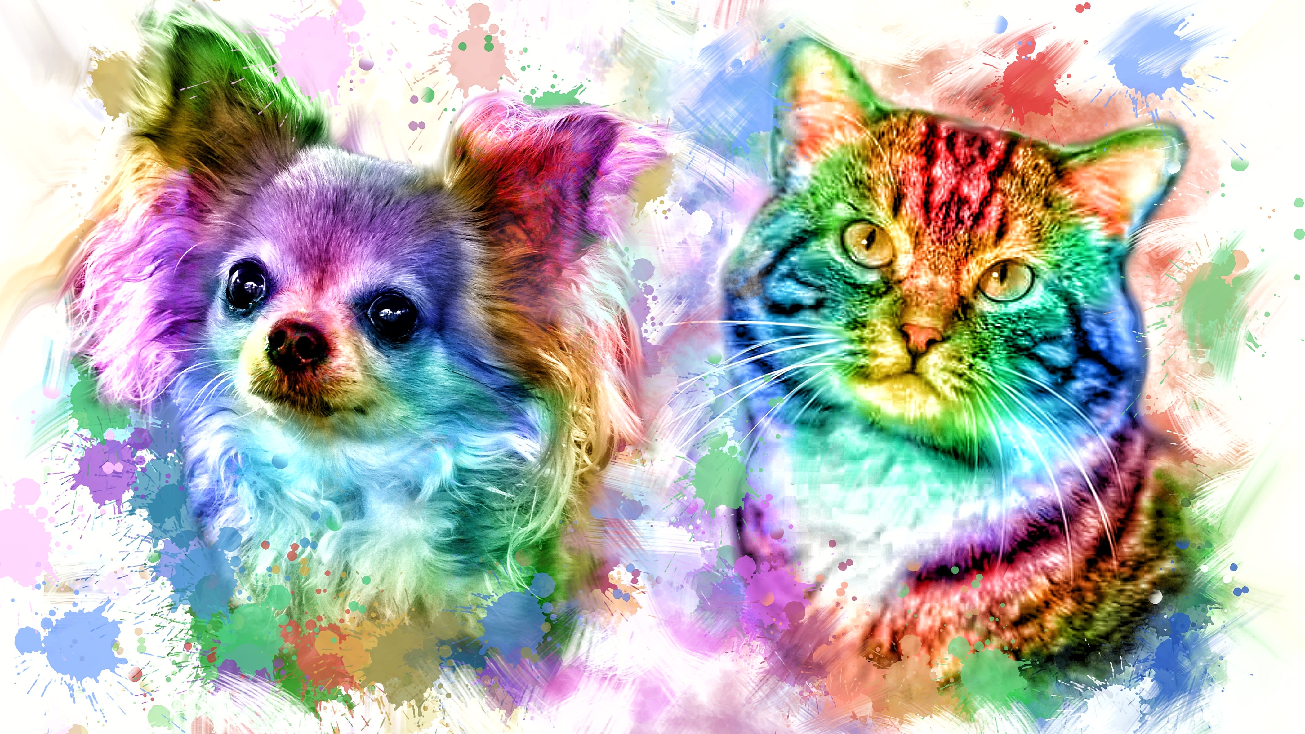 Draw cute animal and pet portrait in rainbow style by Uriefmaulana ...