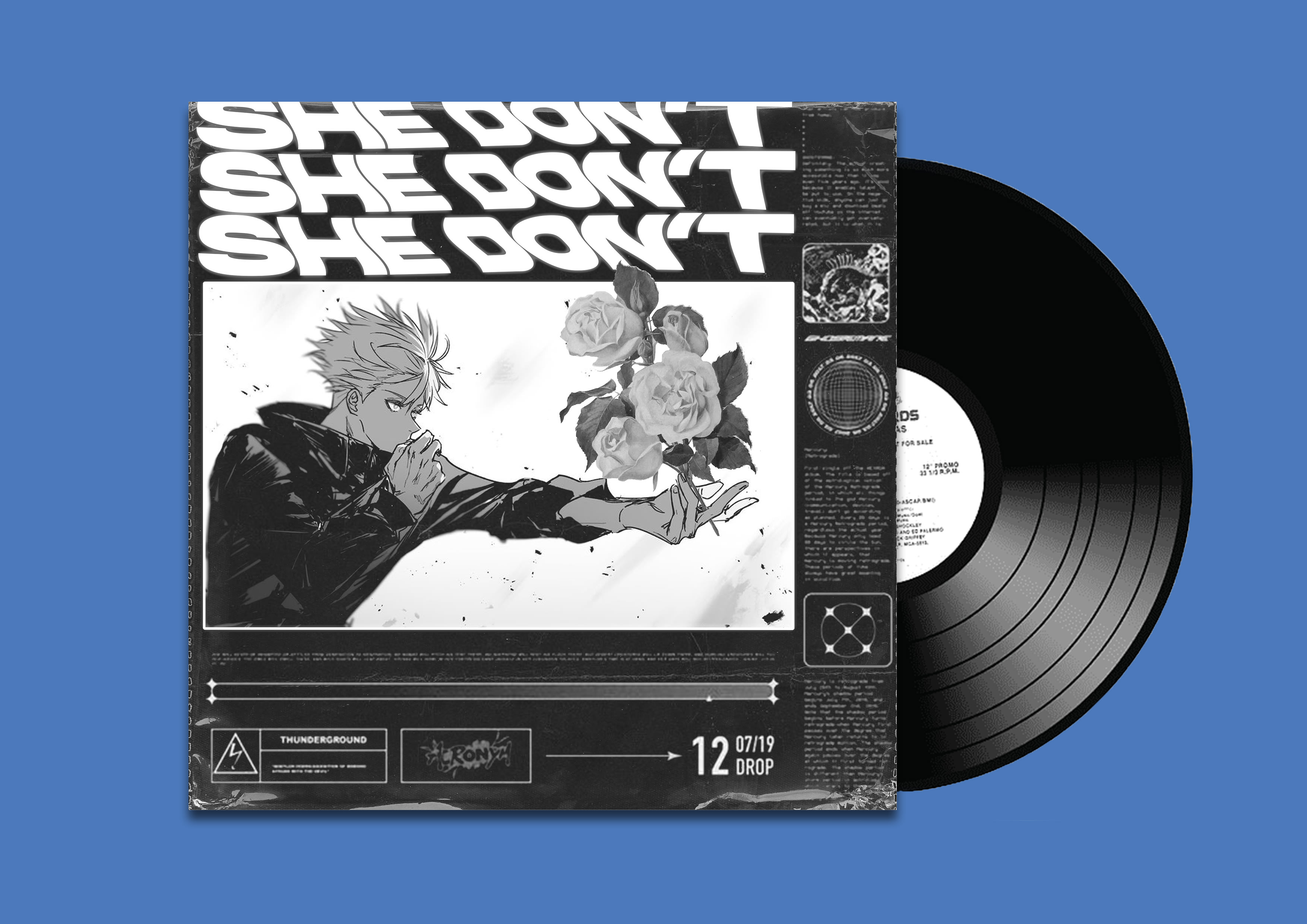 Placeit - Dark Rap Album Maker Featuring an Anime-Style Owl Illustration