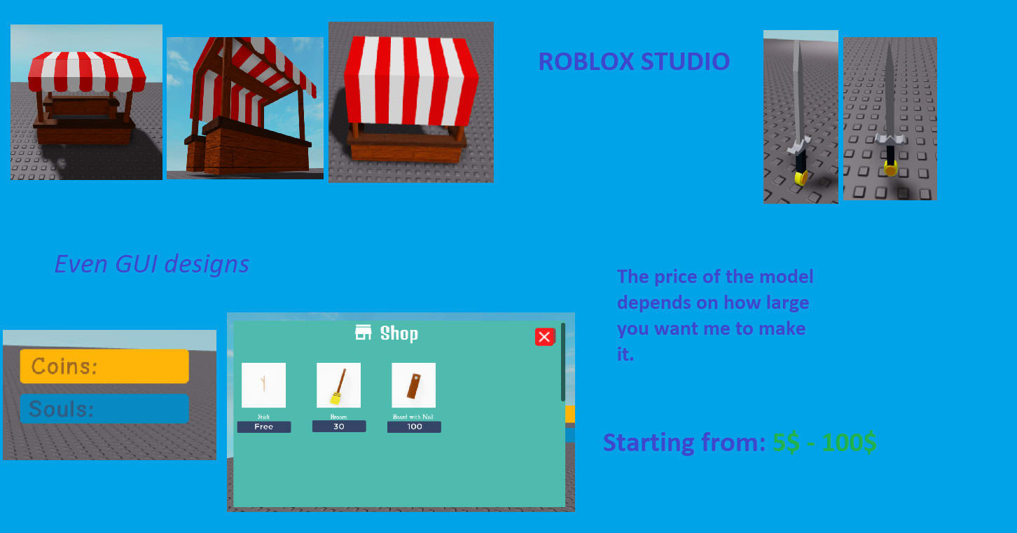 Make Any Professional Roblox Builds Or Gui Designs By Column D Fiverr - how to make a coin gui roblox