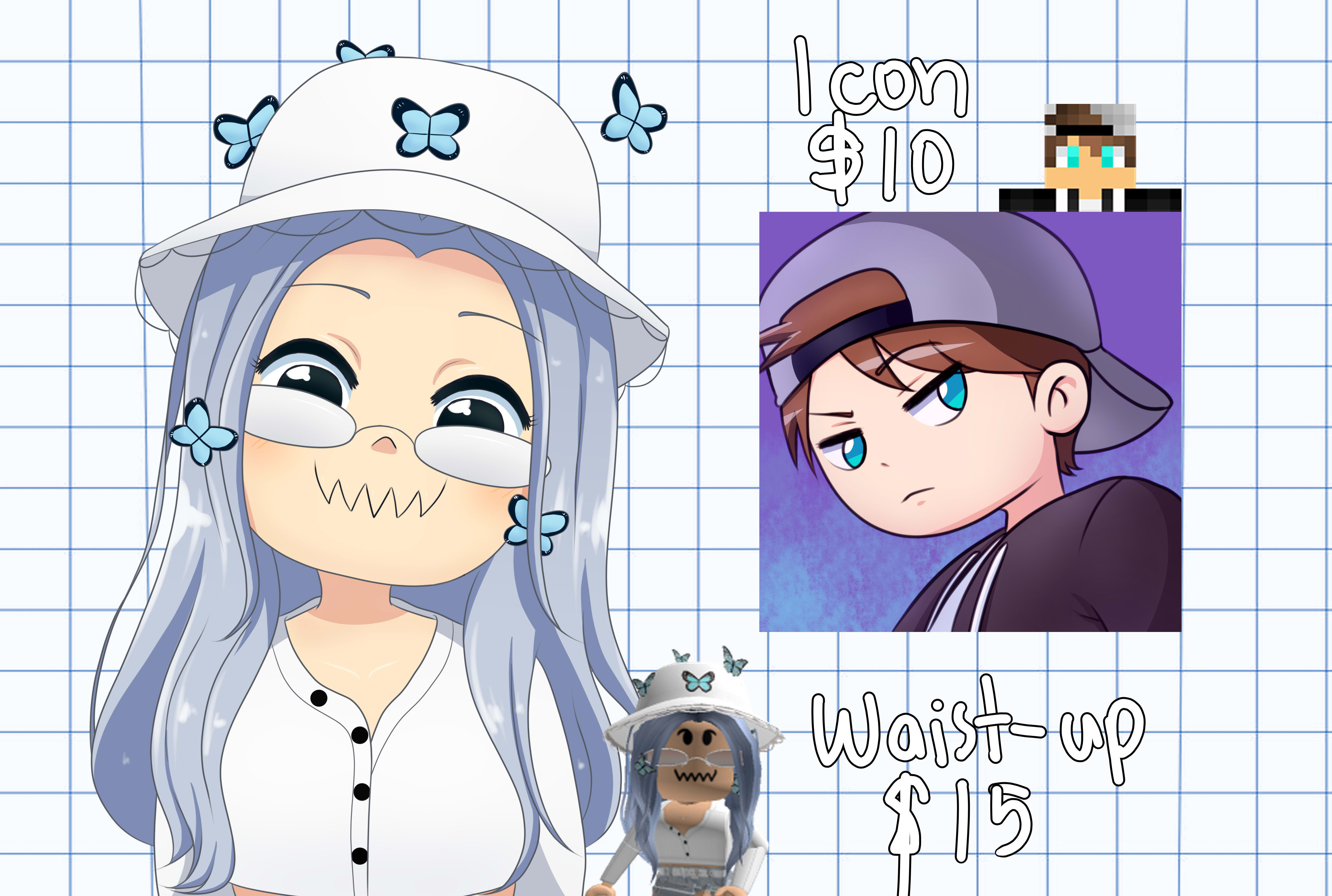 Draw your minecraft skin or roblox avatar in anime style by