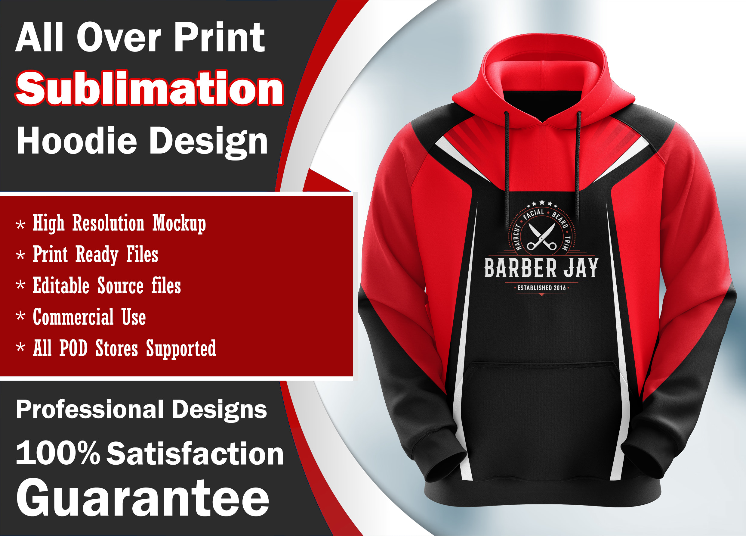 Sublimation Hoodie designs, themes, templates and downloadable