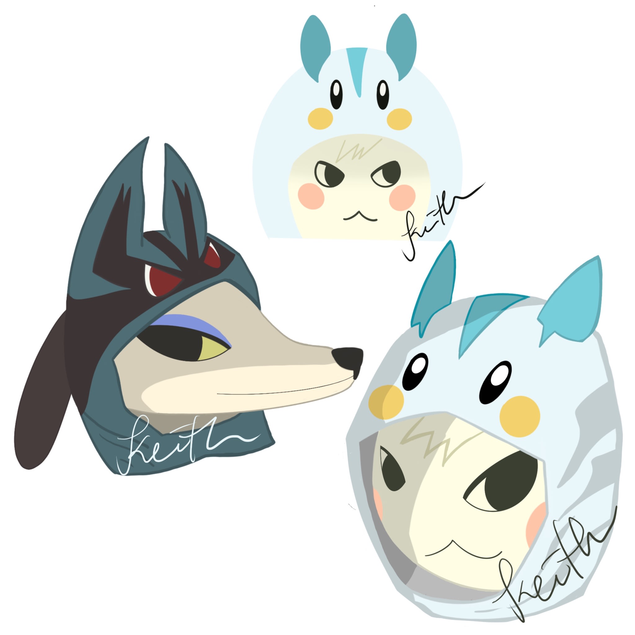 Draw your animal crossing villager with a pokemon hoodie by