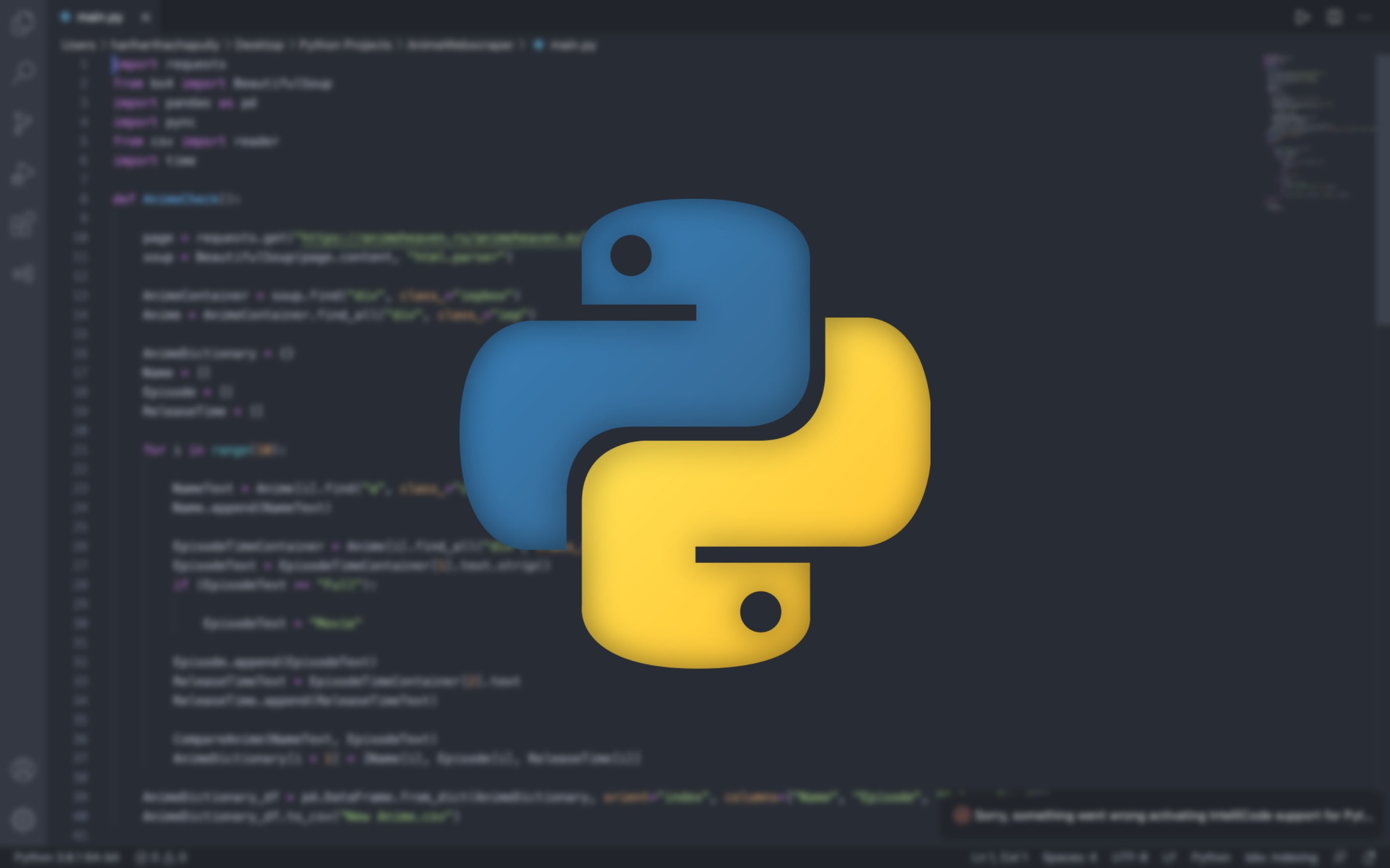 python webscraper