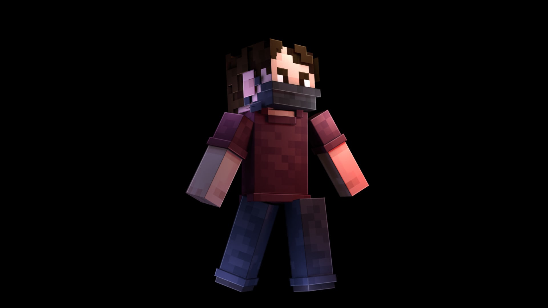 3D Herobrine Minecraft Skin