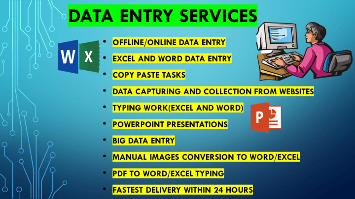 Do data entry, excel data entry and copy paste work for you by