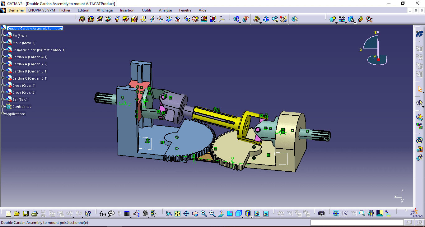 do 3d cad ,assembling , simulation ,draft parts on catia v5
