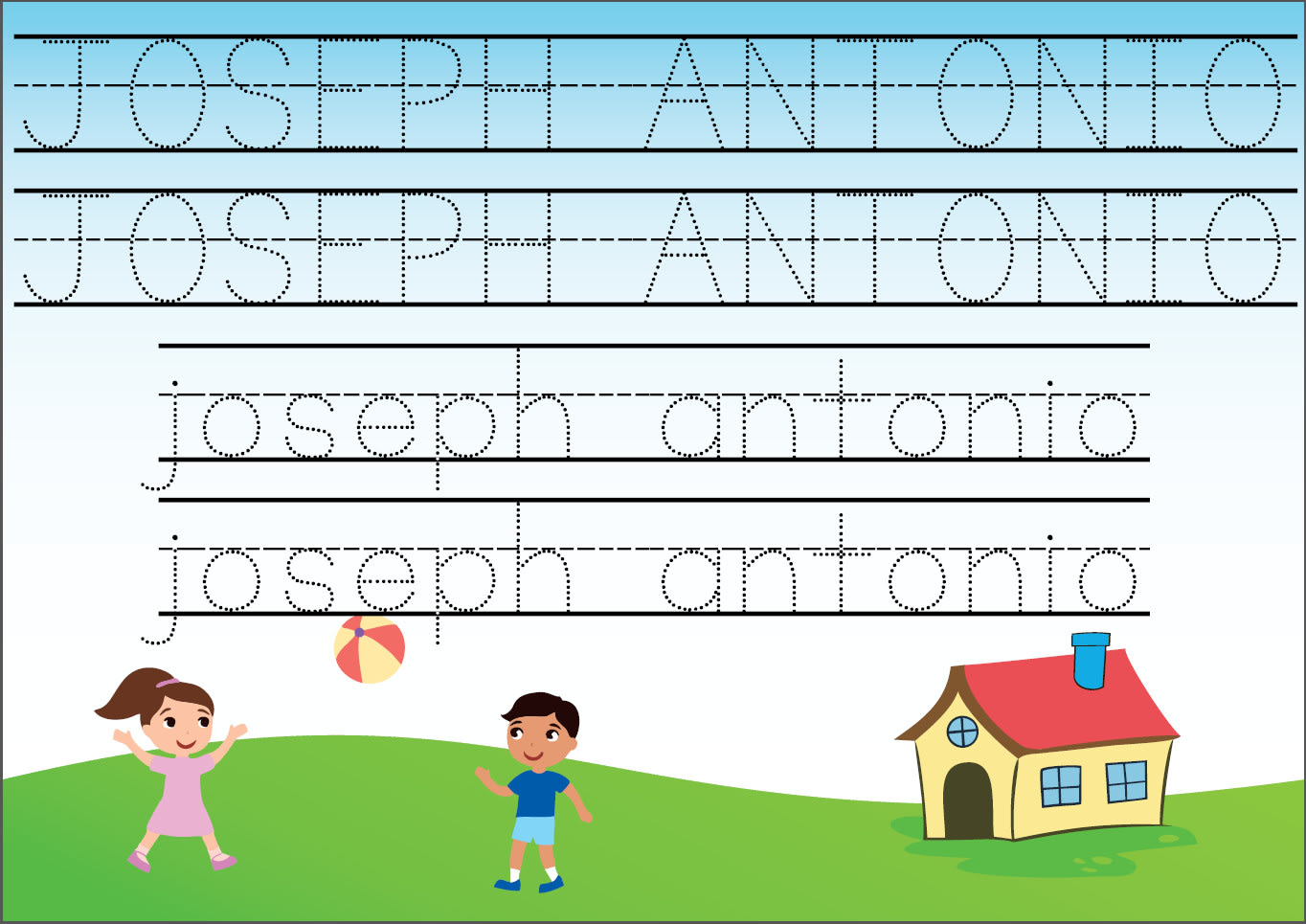 Design custom name tracing handwriting worksheets automatically using a  program by Borntobejoy | Fiverr