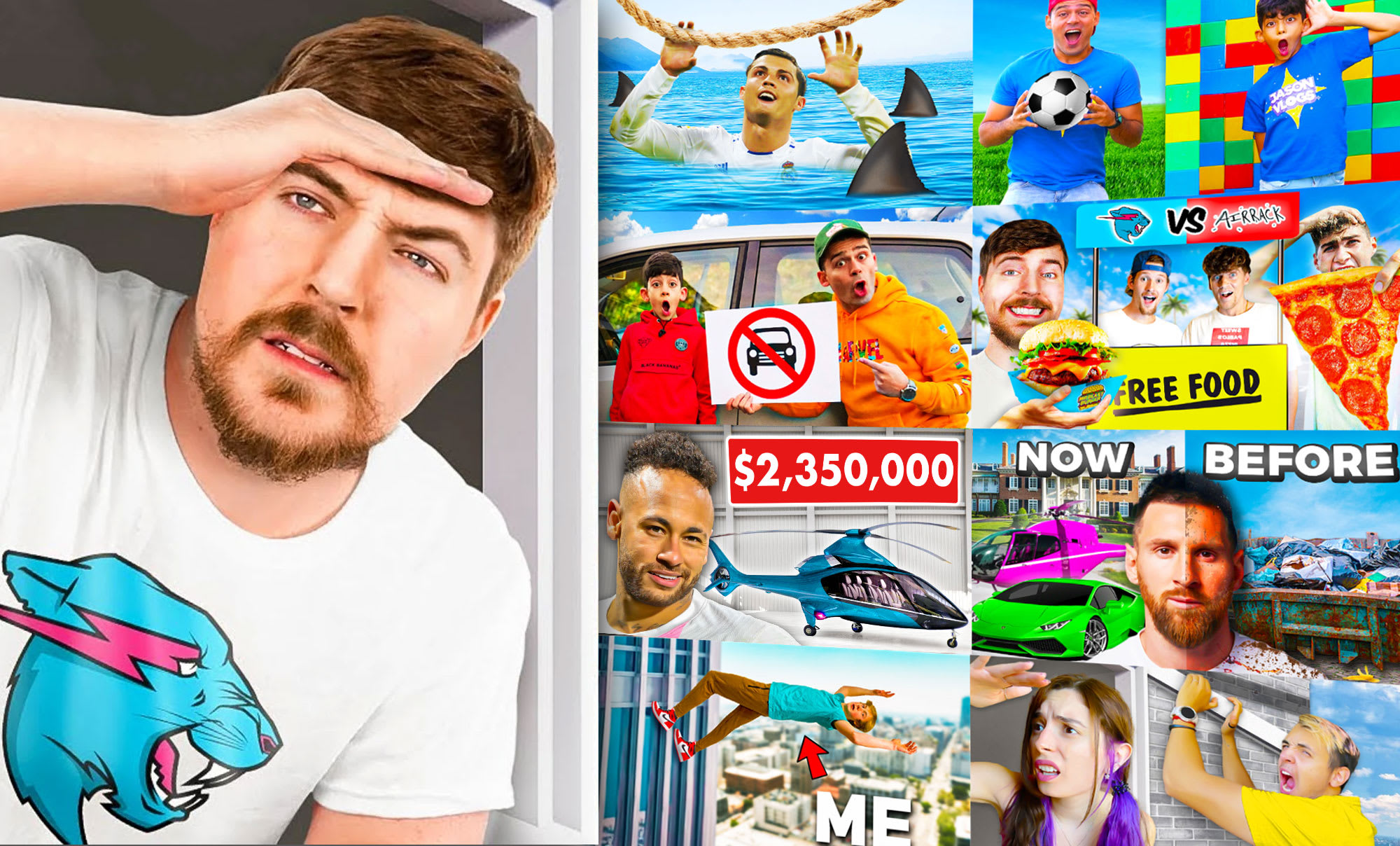 Design mrbeast style thumbnail by Vidonator