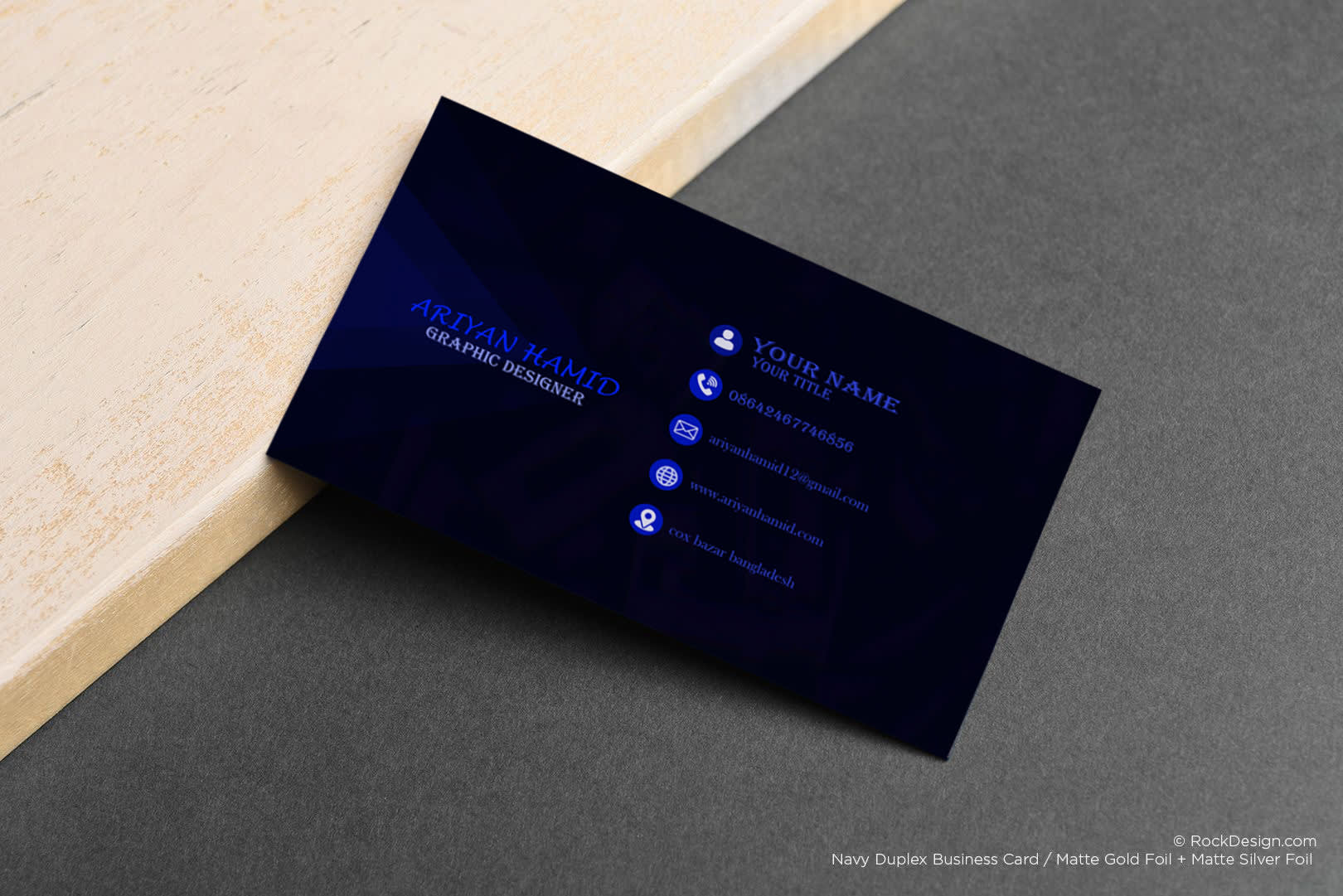 matte visiting card