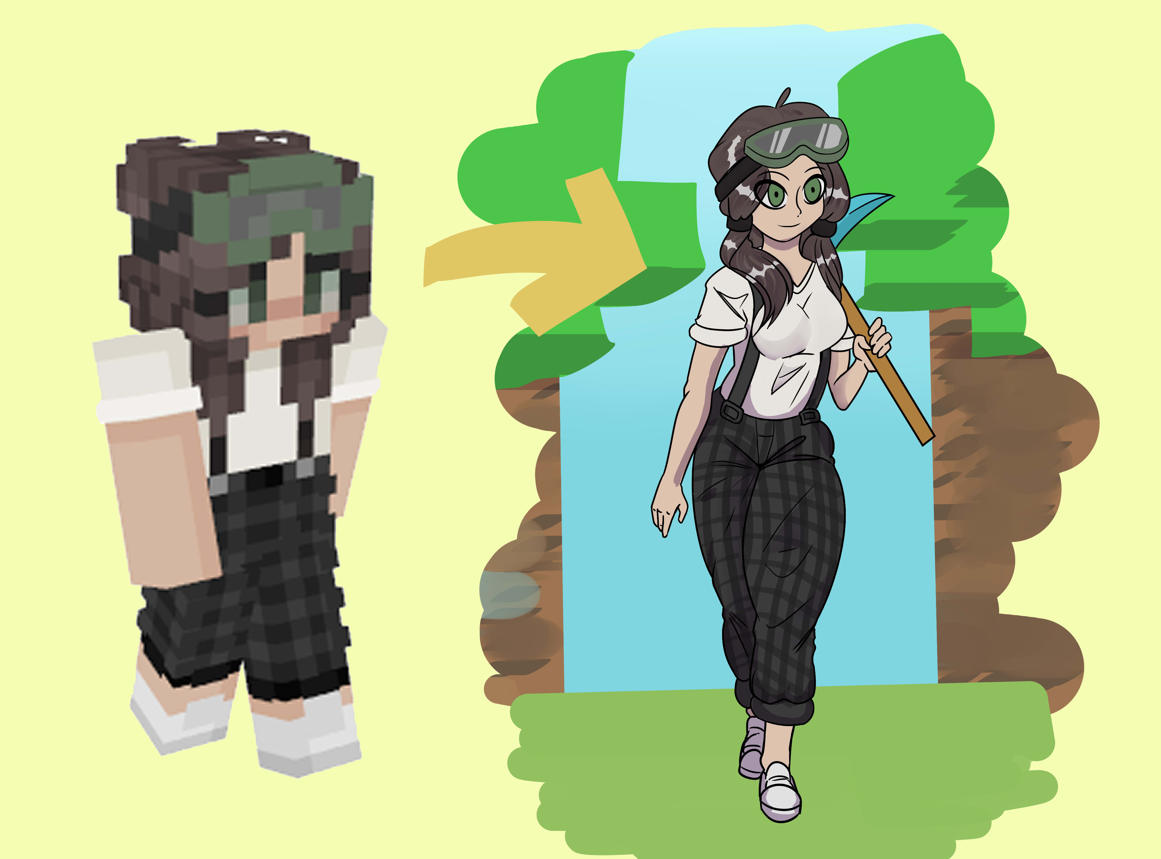 Draw your minecraft or roblox skin as an anime character by Gabe_yb | Fiverr