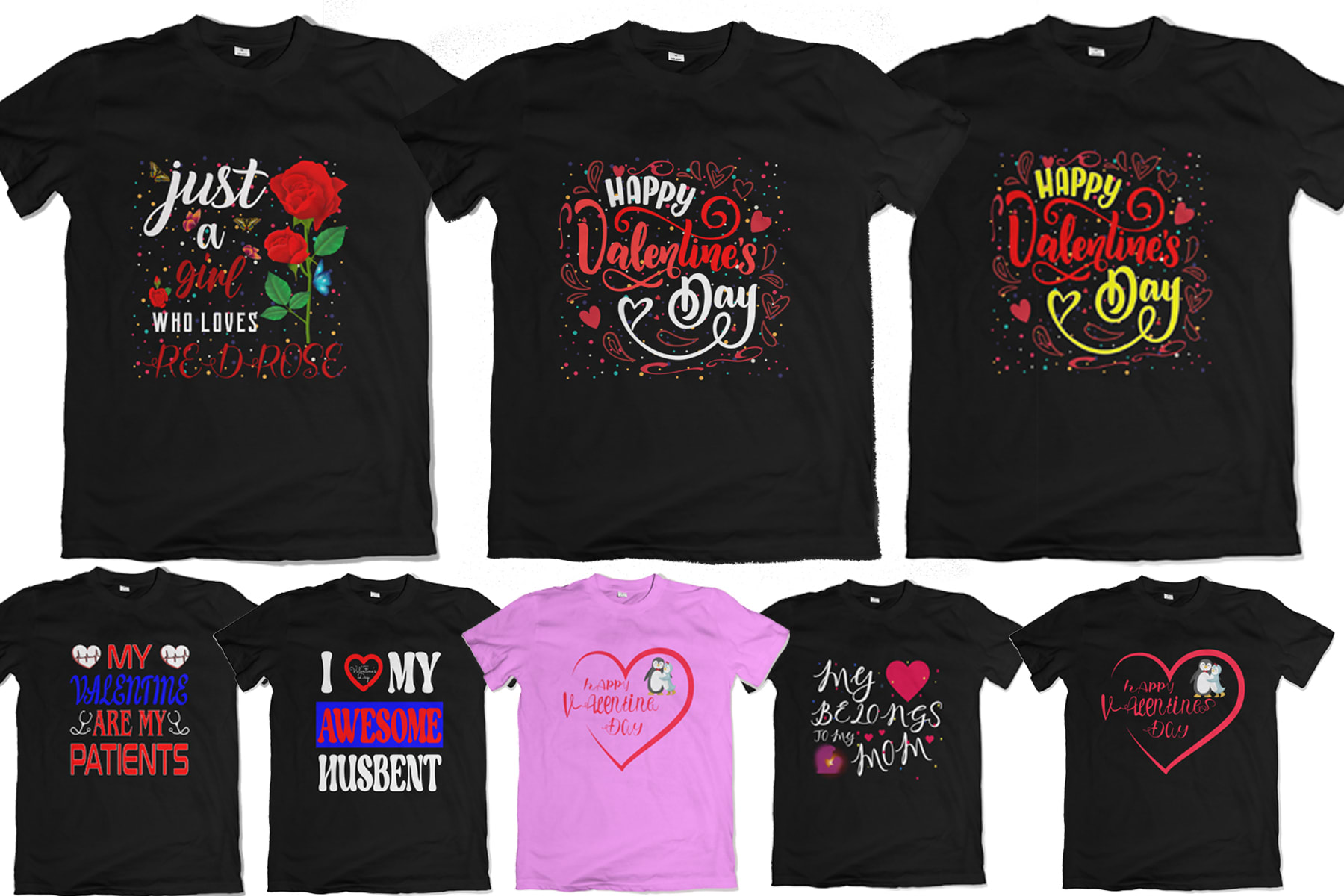 Create valentine random typography t 