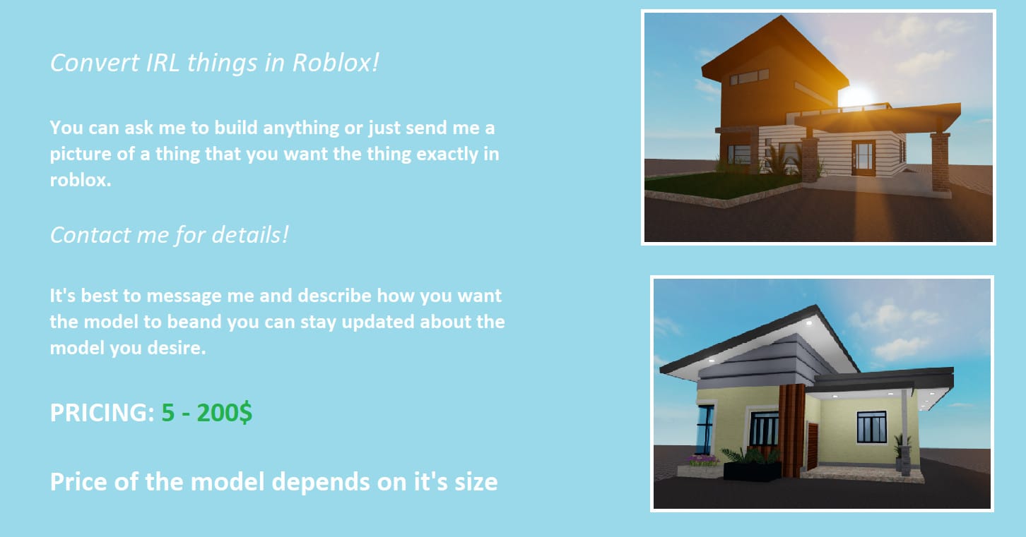 Make Professional Builds In Roblox Studio By Column D Fiverr - roblox studio size