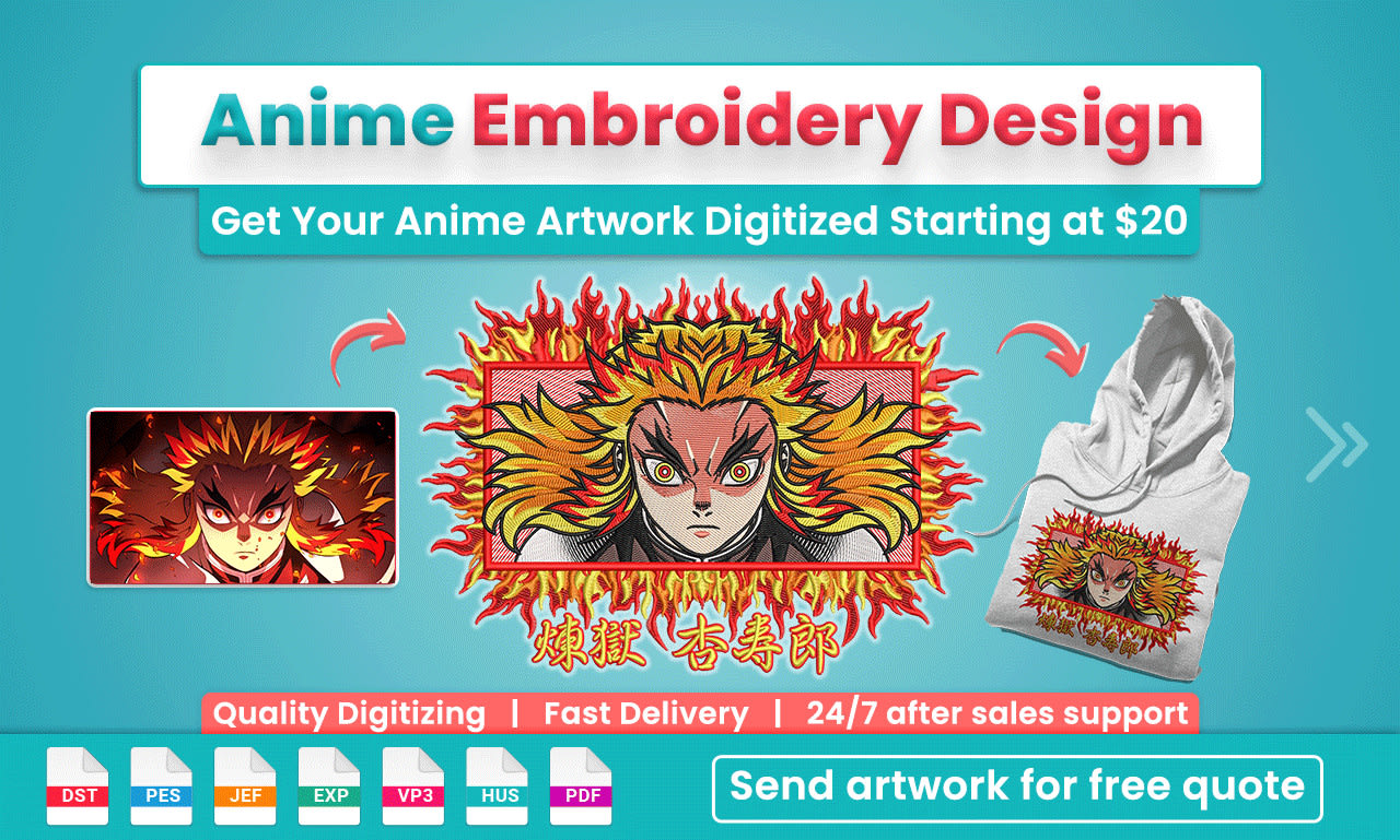 Demon slayer Embroidery Design, Embroidered shirt, Demon slayer Embroidery,  Anime shirt, Anime design, digital download
