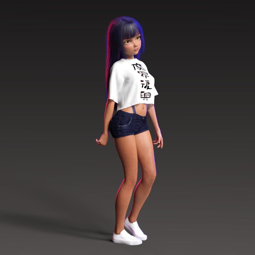 Anime Human Girl 3D Model $10 - .fbx - Free3D