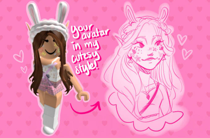 Draw Your Roblox Or Minecraft Avatar In My Cute Style By Hydenne Fiverr - roblox blox minecraft