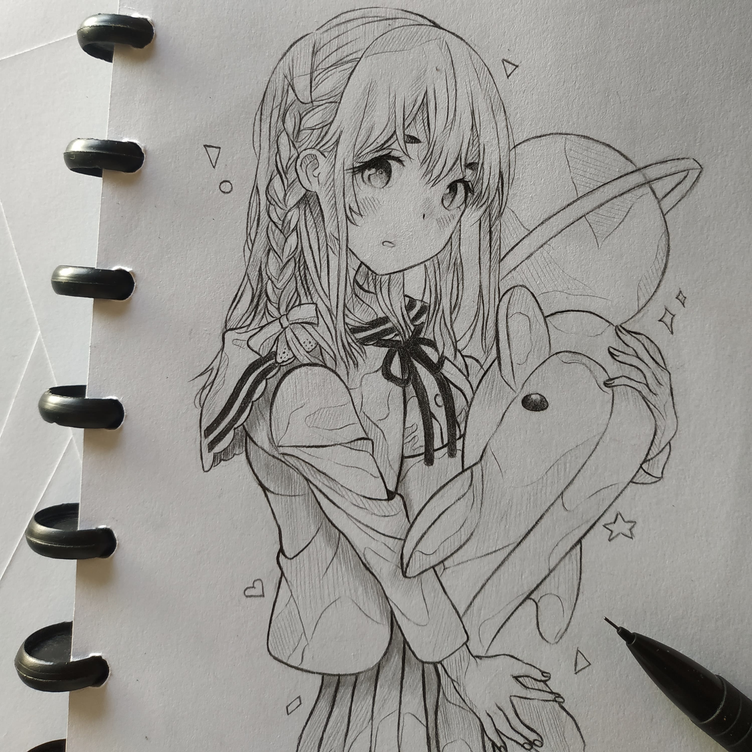 Draw your fanart, anime character, and oc in pencil art by Kusniamaulidia |  Fiverr
