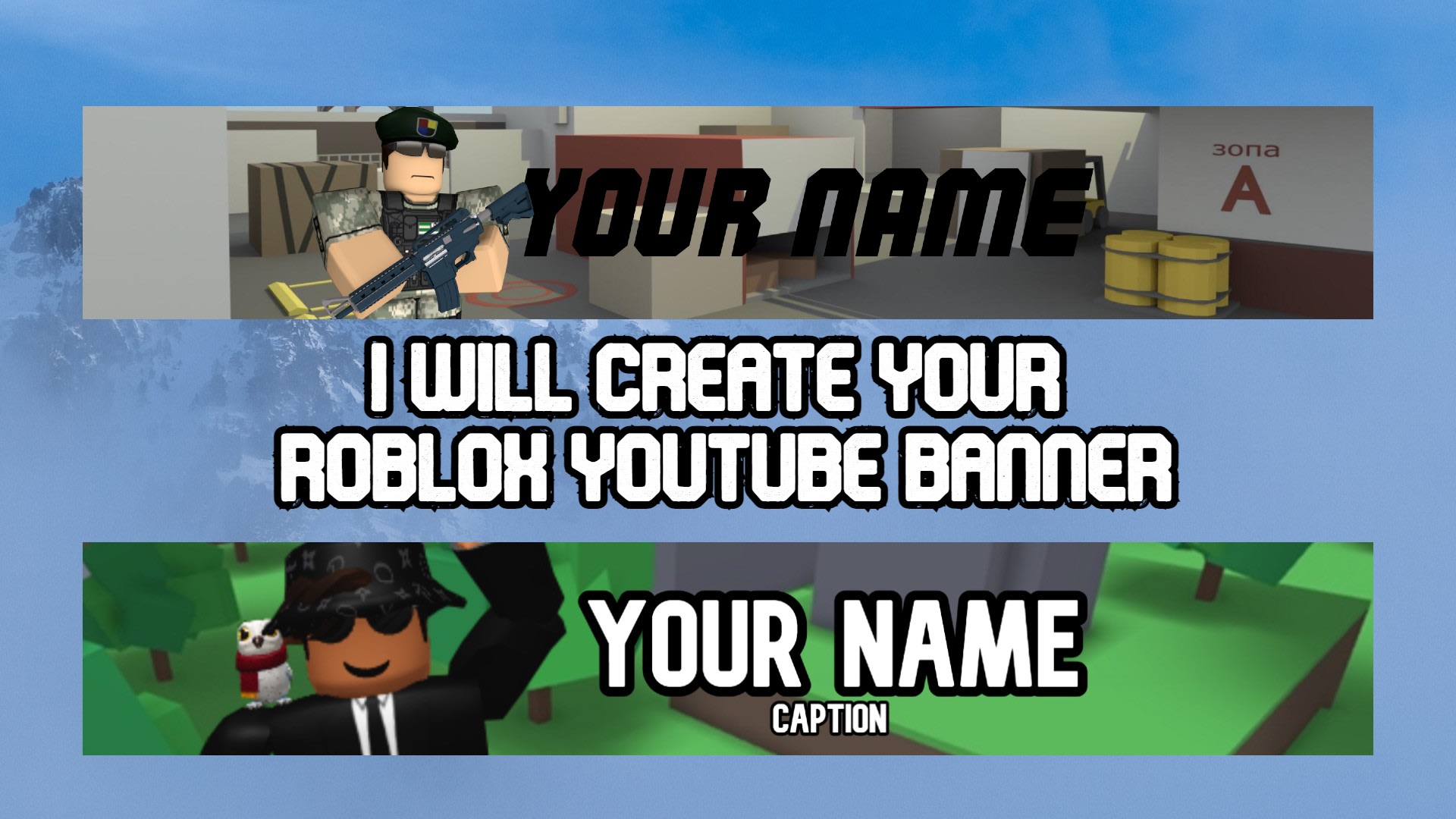 Create a great roblox banner for your  or twitter by Victoorg