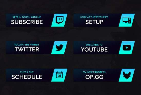 Twitch Panel / Anime / Dark / Glitch / Twitch Profile Panels / 