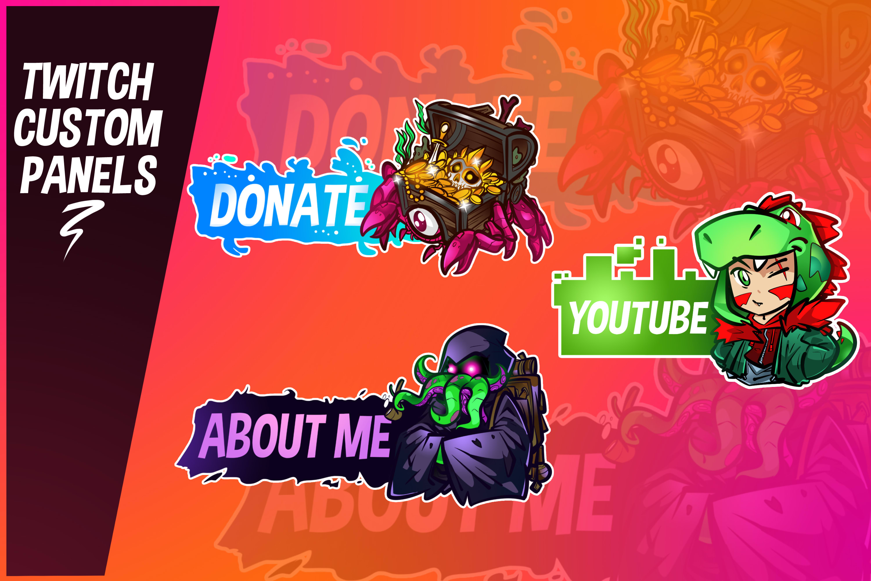 Create Custom Twitch Panels For Your Channel By Akalankastudios Fiverr