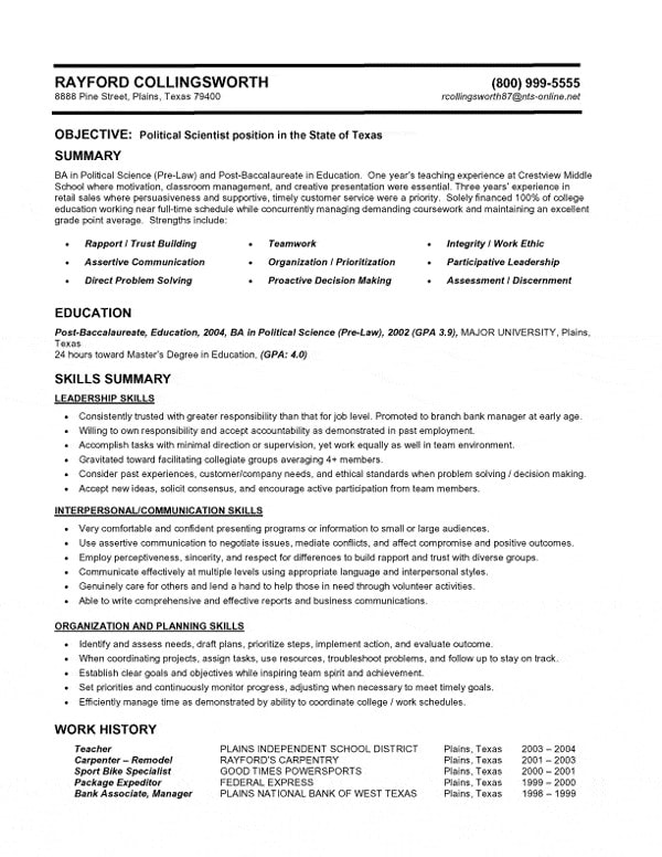 resume Resources: google.com