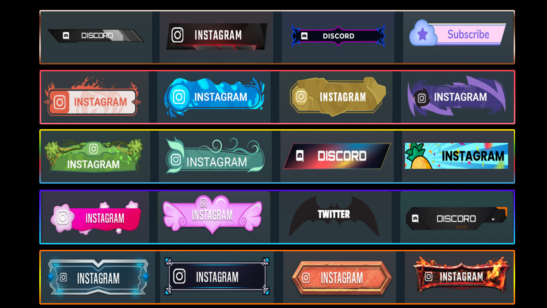 Make unlimited twitch panels for your page by Wingfuture Fiverr