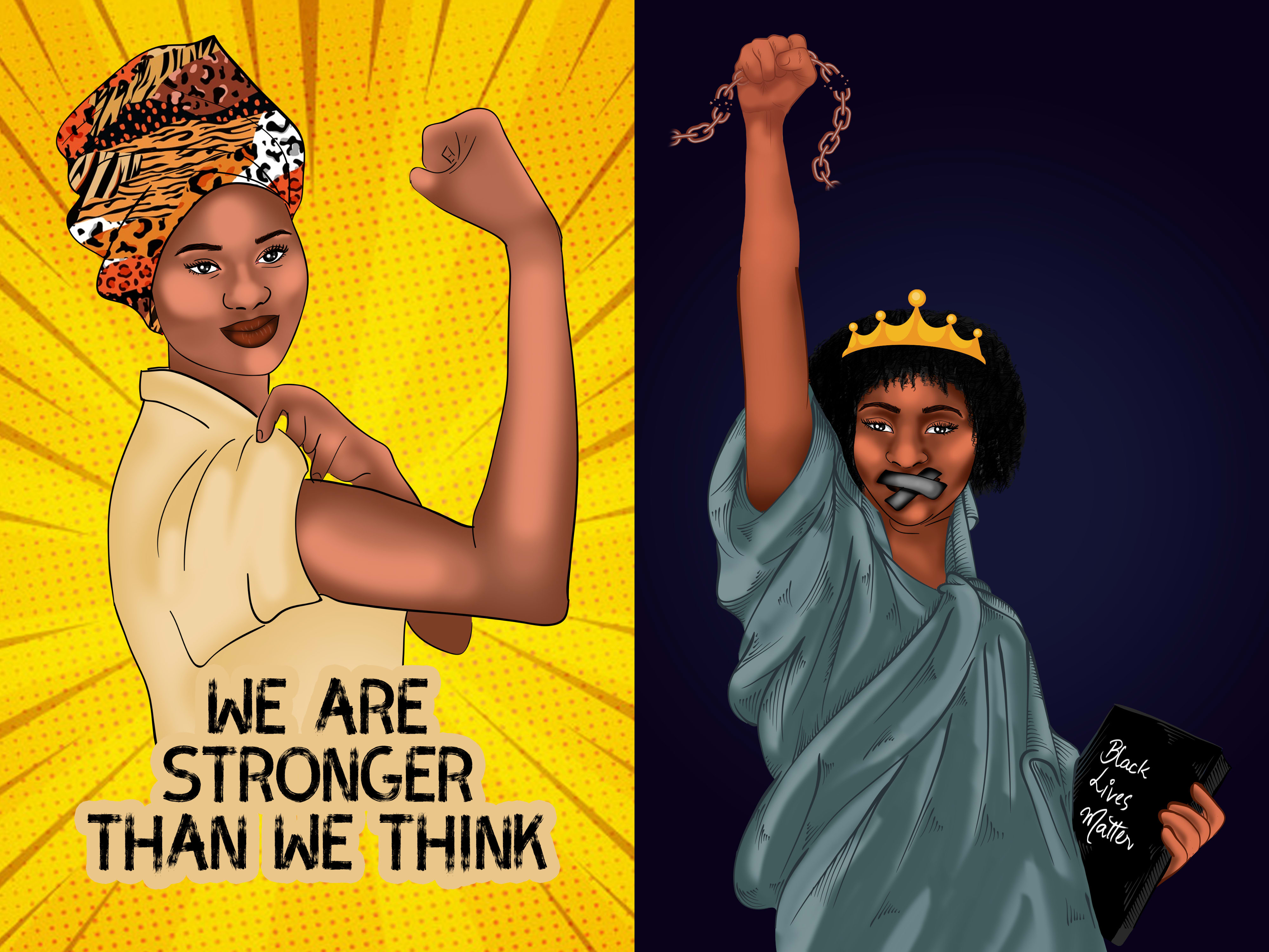 Do african american black people cartoon, character designs, blm art by  Chloesmith9 | Fiverr
