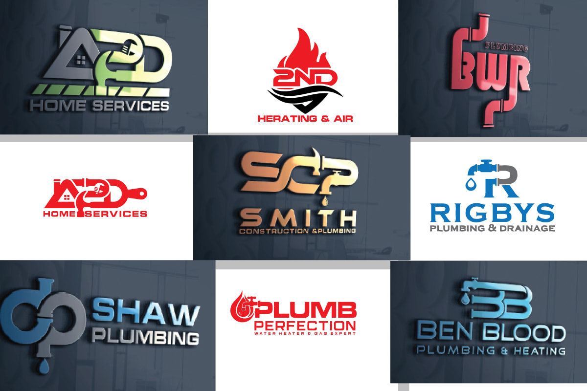 design plumbing heating cleaning air conditioning hvac oil gas logo
