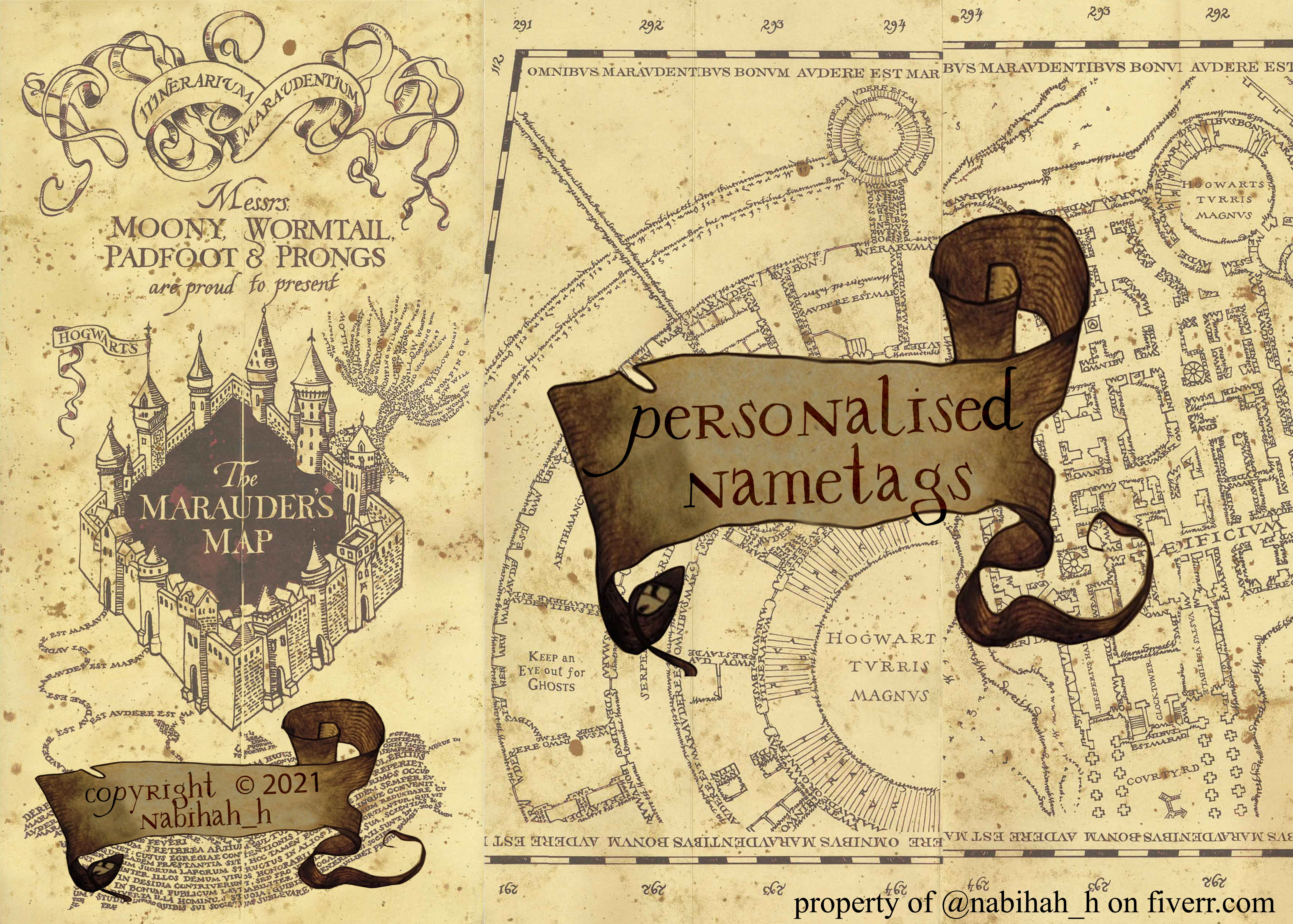 Harry Potter Marauders Map Animated Birthday Invitation