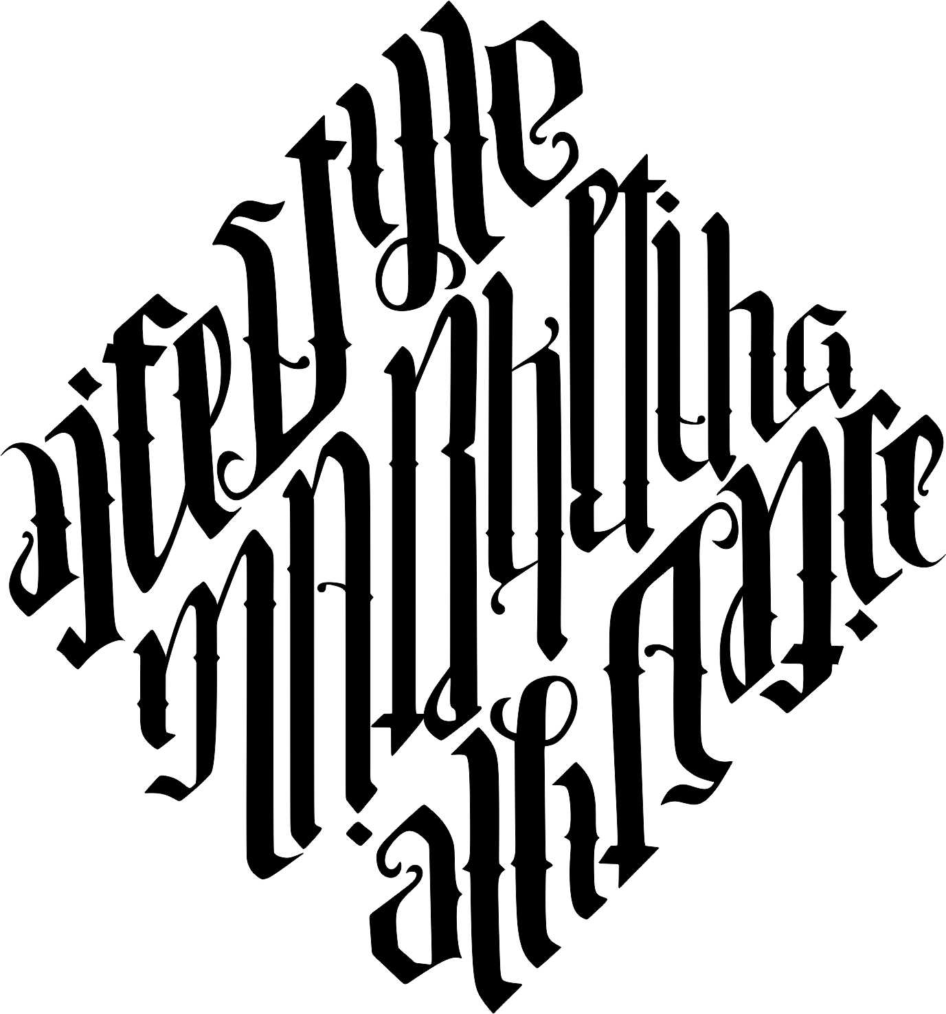 Create diamond shape ambigram for printing or tattoos by Sirokejejian |  Fiverr