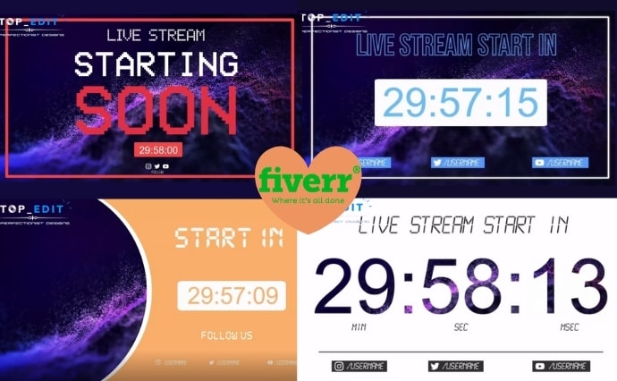 Create catchy countdown timer for your live streaming by Top_edit