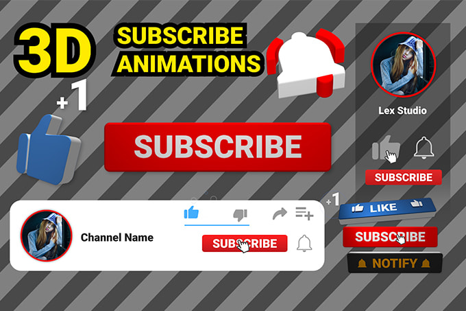 Subscribe Button and Notification Bell Animation by