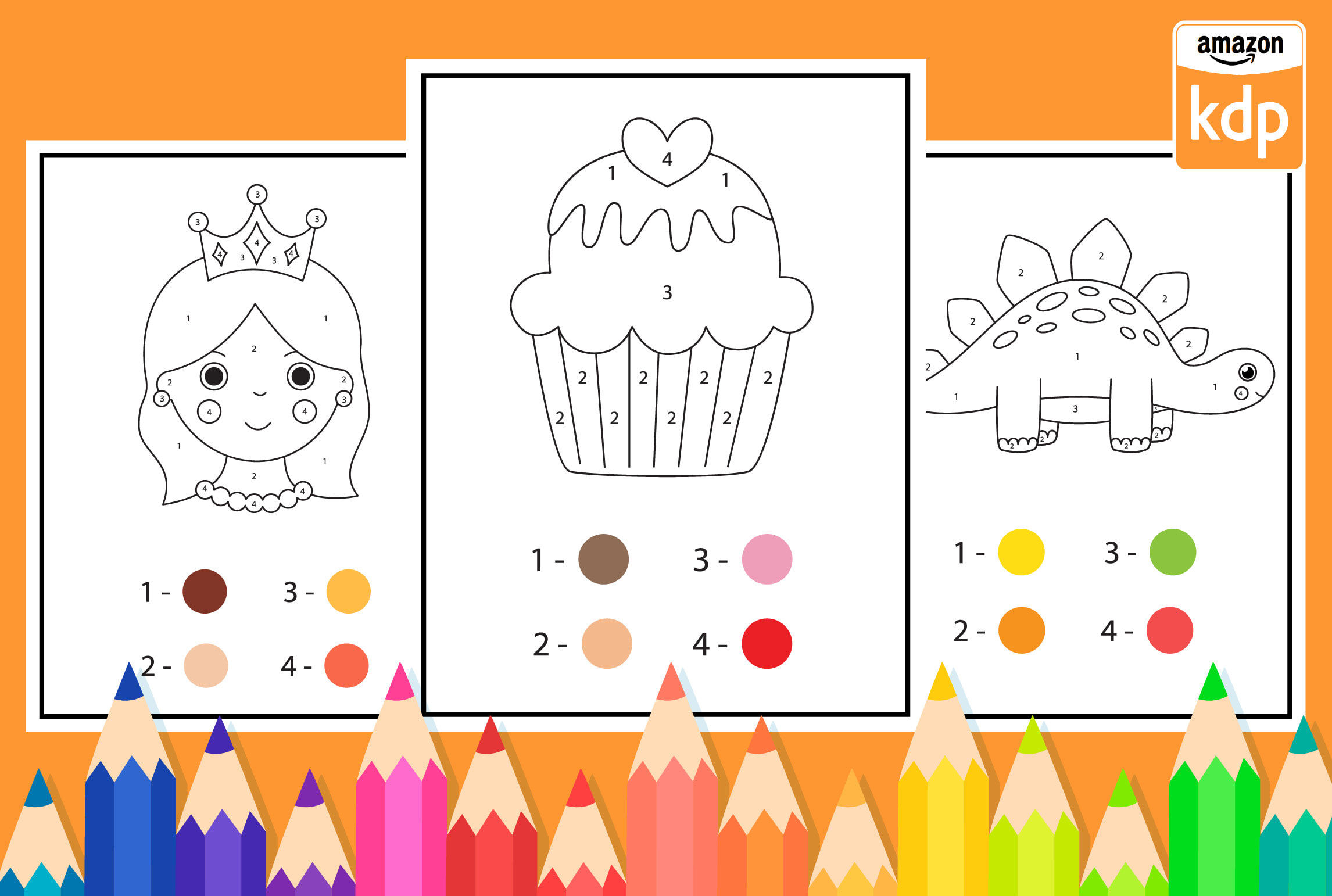Download Create Kids Color By Number Coloring Book Pages Design For Kdp By Redwan78 Fiverr