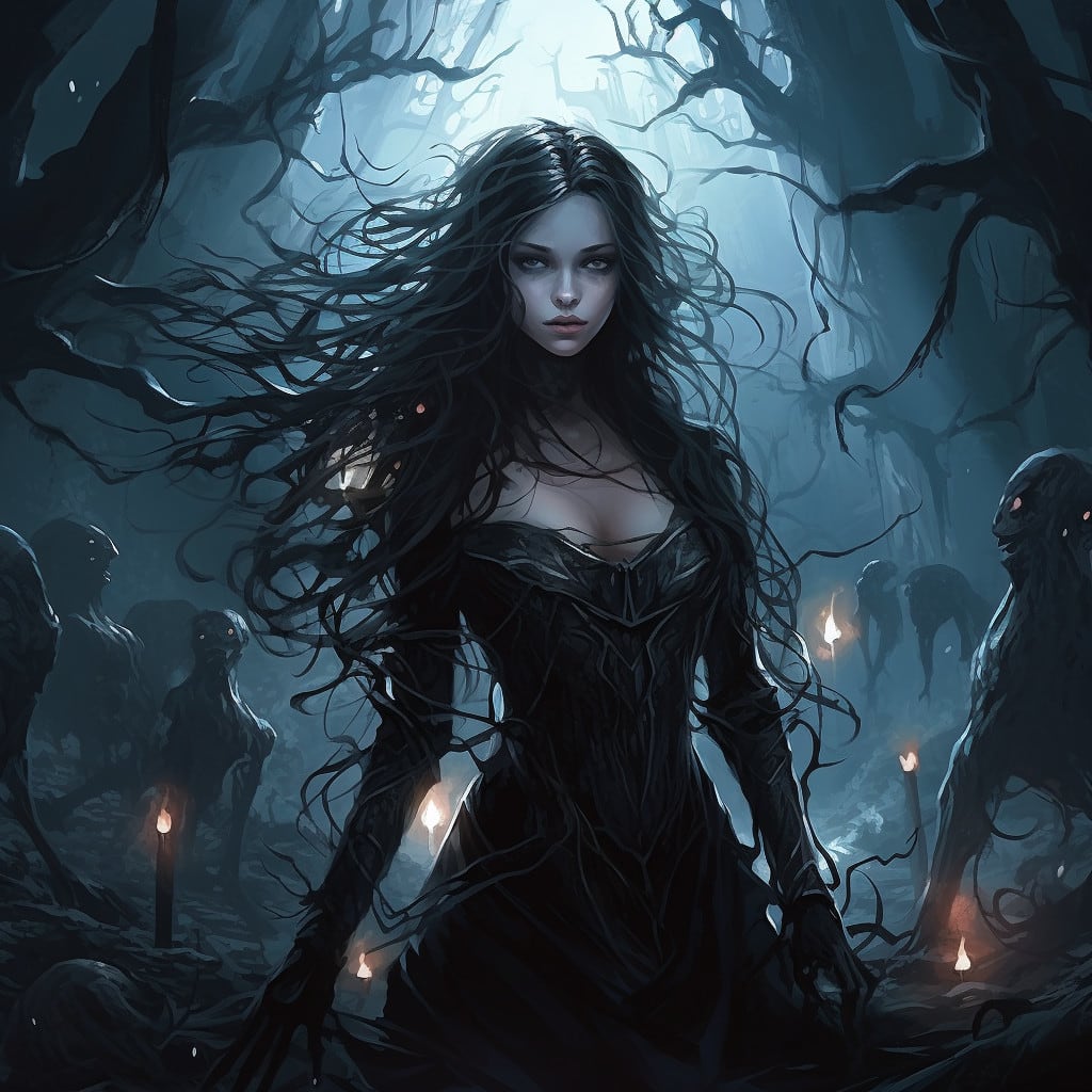 dark fantasy illustration and concept art