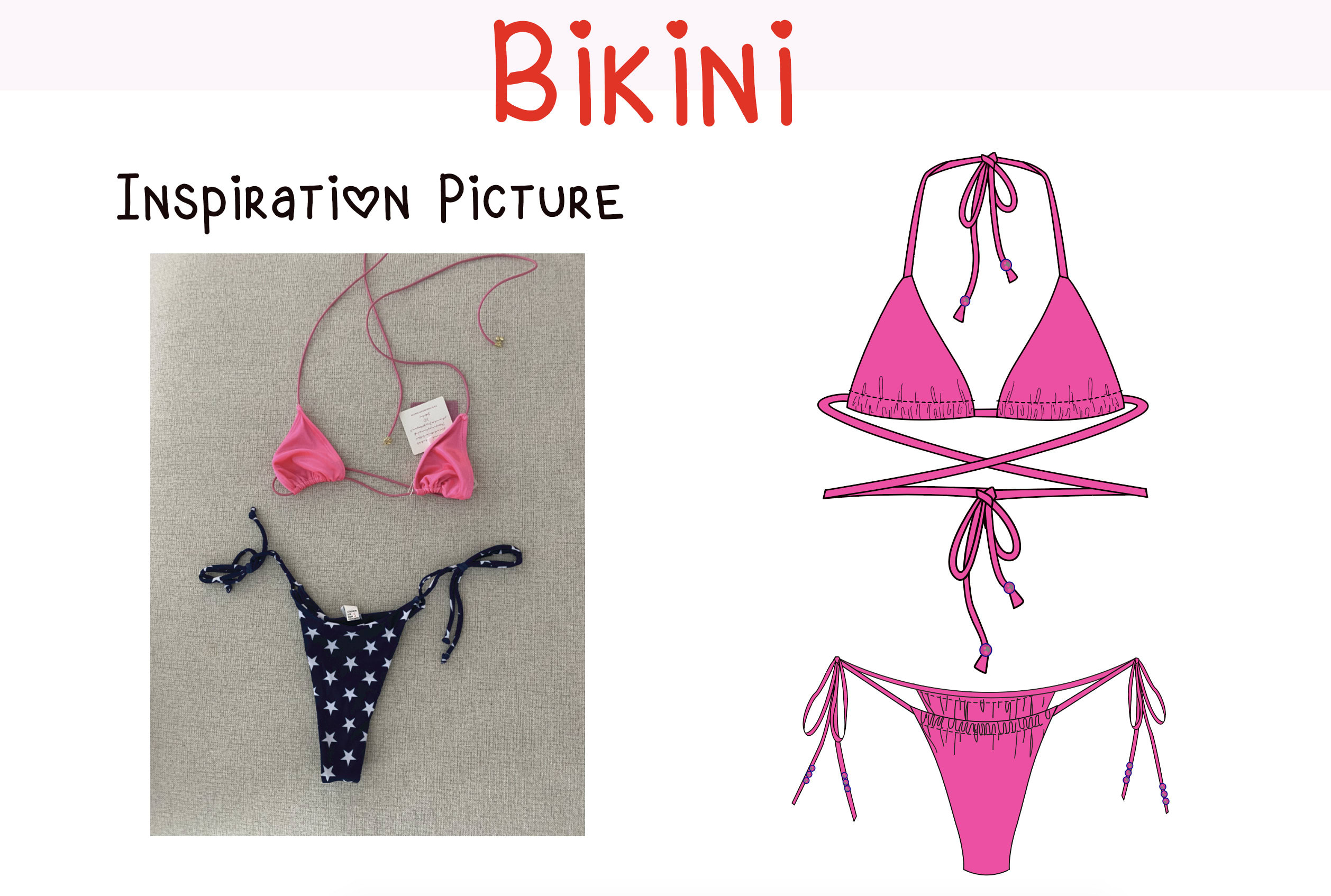 Girls Sporty Look Bikini Fashion Flat Sketch Template Swimwear Technical  Stock Vector by ©madeincanada78 452598978