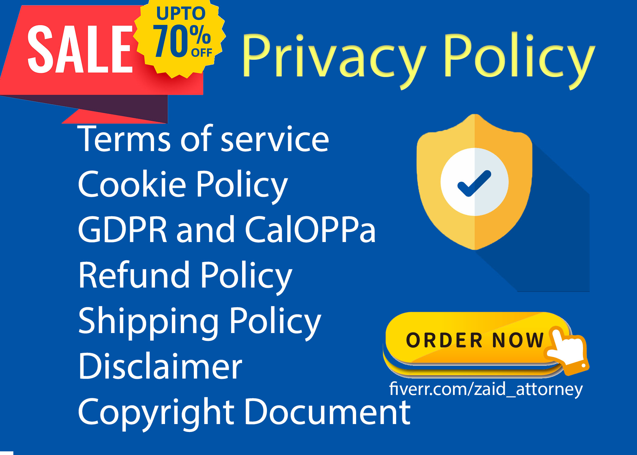 Write privacy policy for website and app by Zaid_attorney  Fiverr