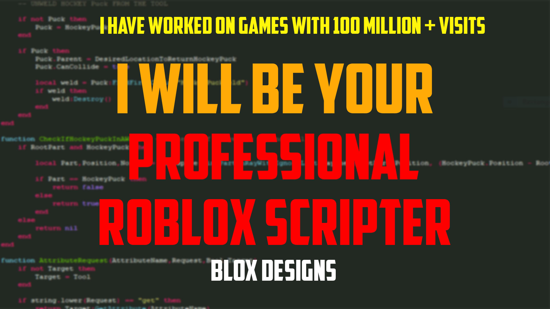 Be Your Professional Roblox Game Scripter And Programmer By Bloxdesigns Fiverr - roblox weld function