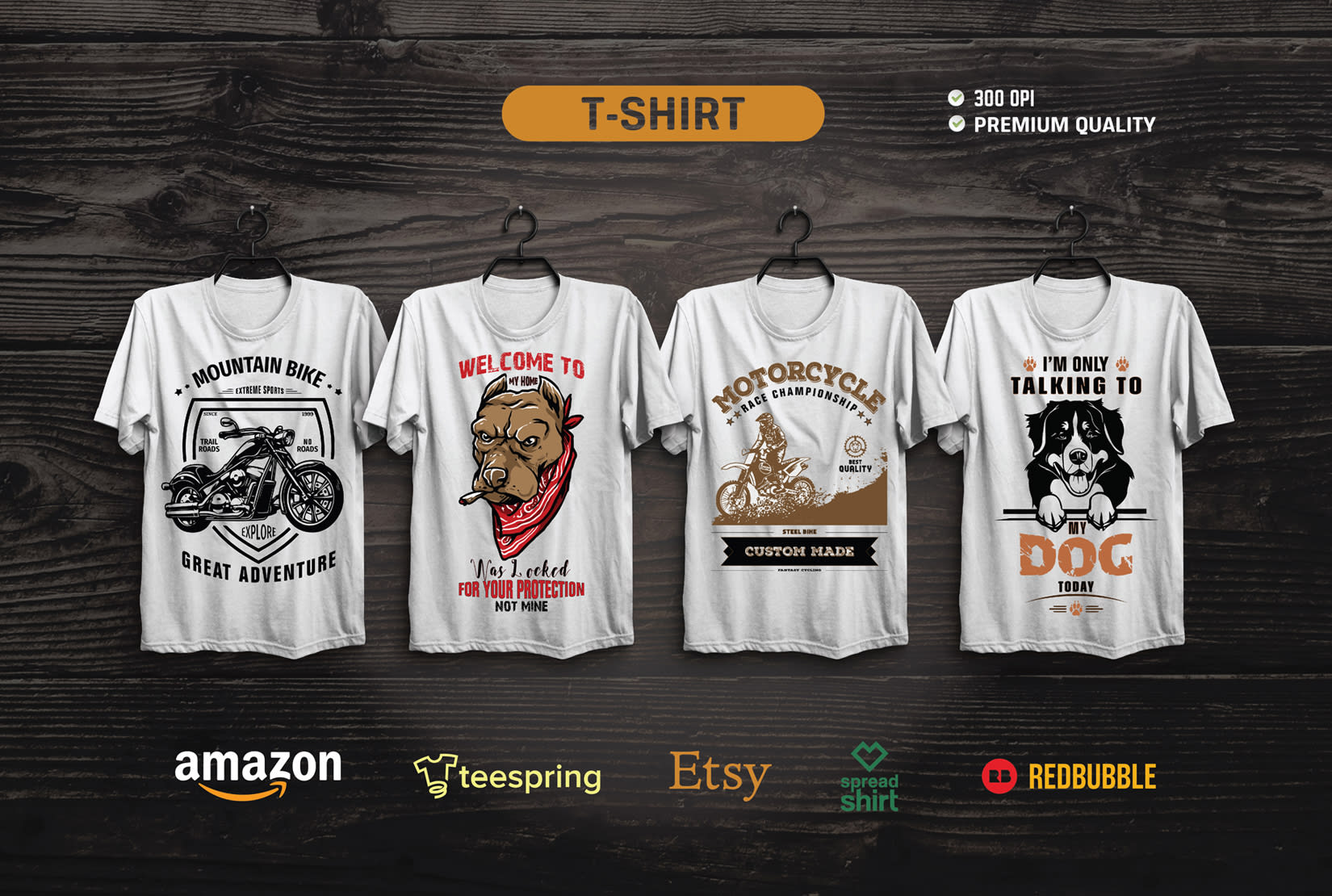 provide unique custom t shirt design ready for print