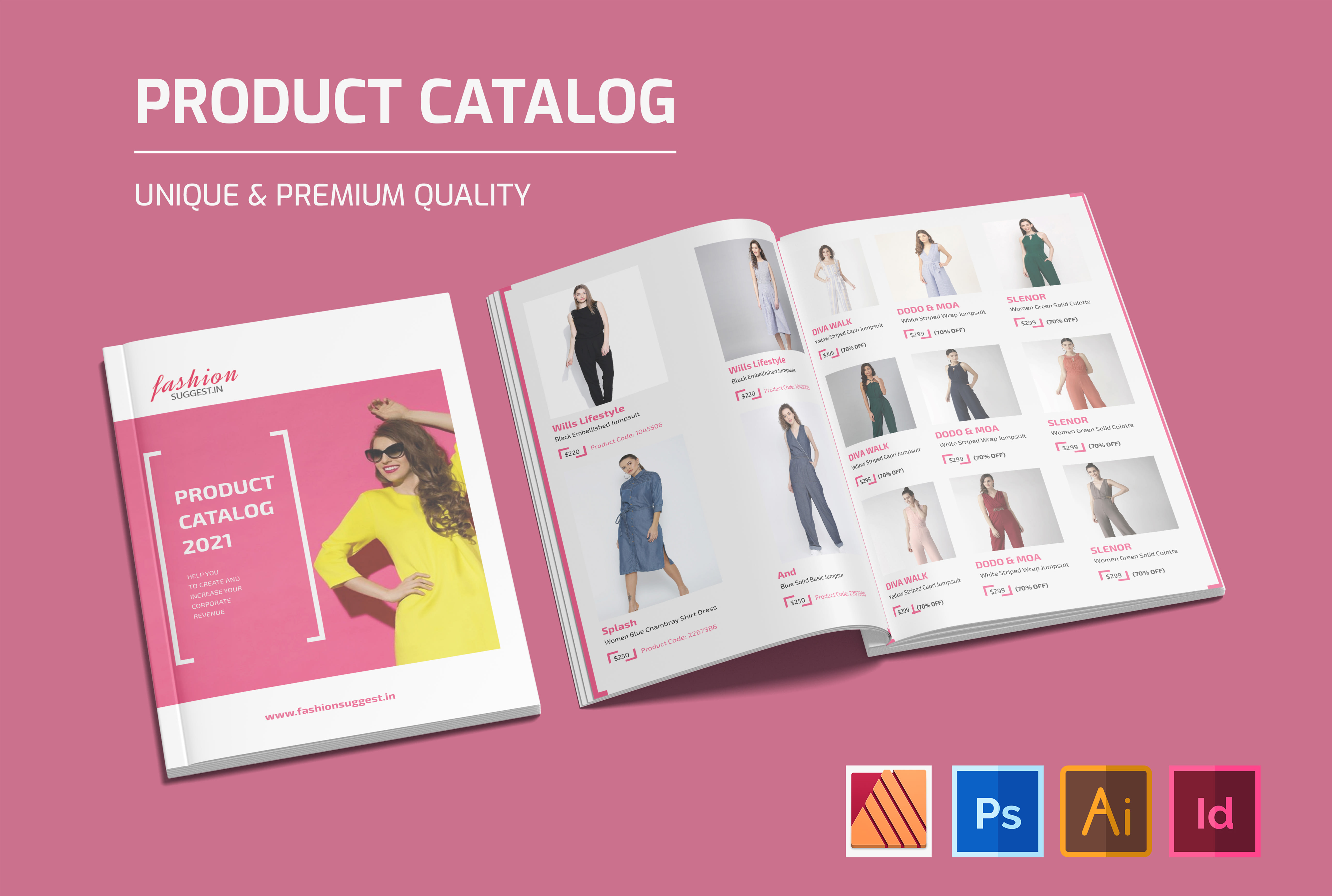 Creative Clothing Catalog Template in PDF, InDesign, Word