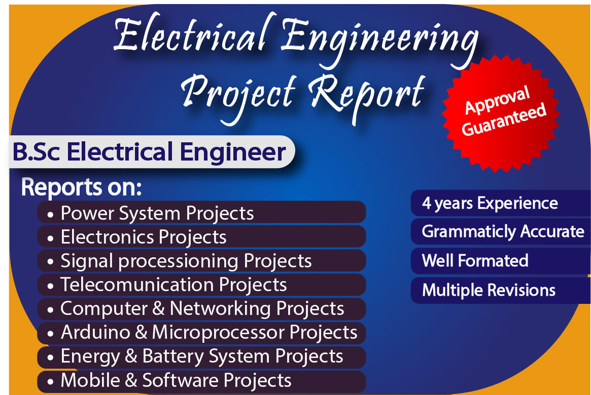Write technical report of electrical engineering professionally by