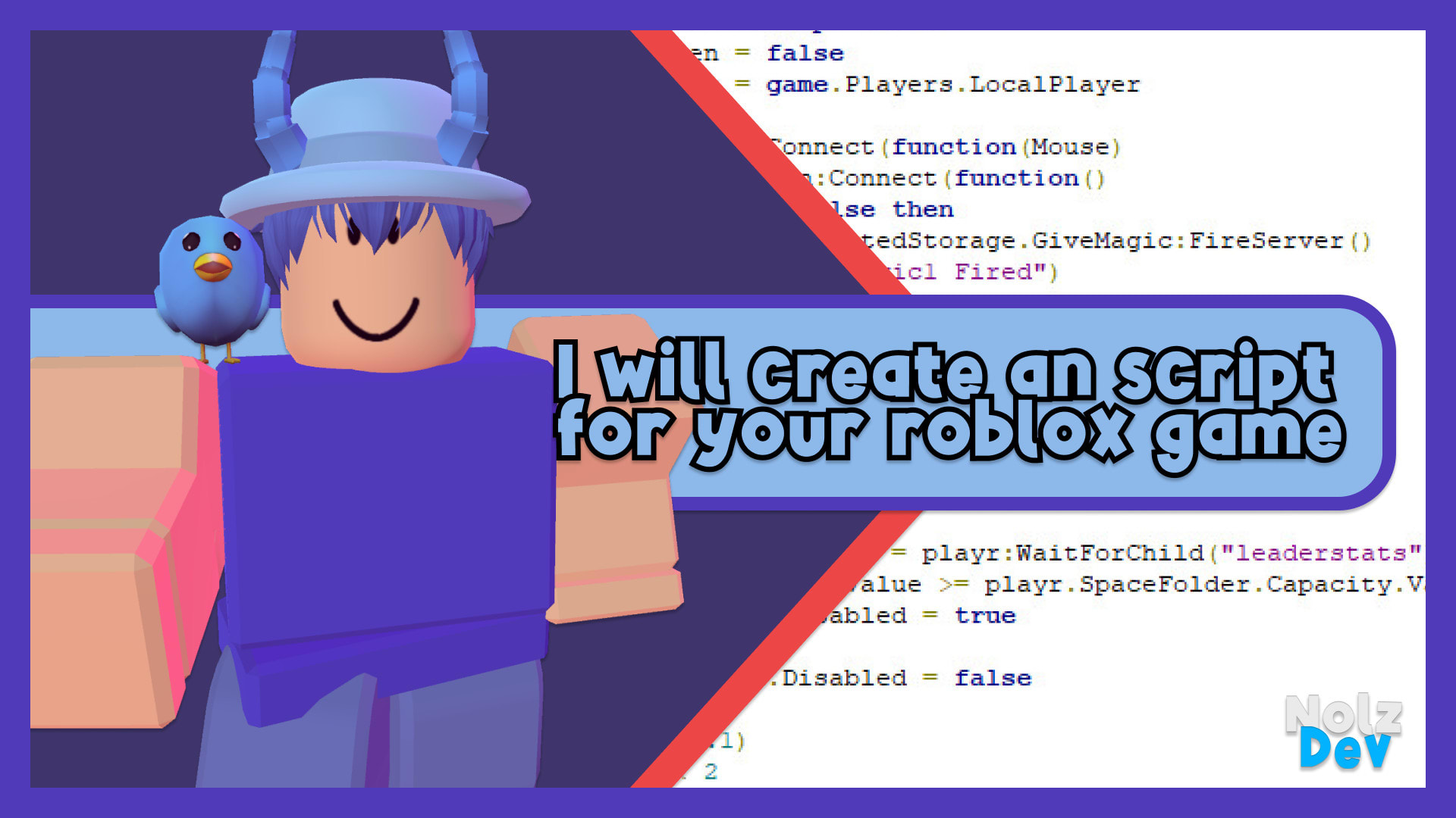 Make A Script For Your Roblox Game In Lua By Nolzdev Fiverr - lua game scripts roblox
