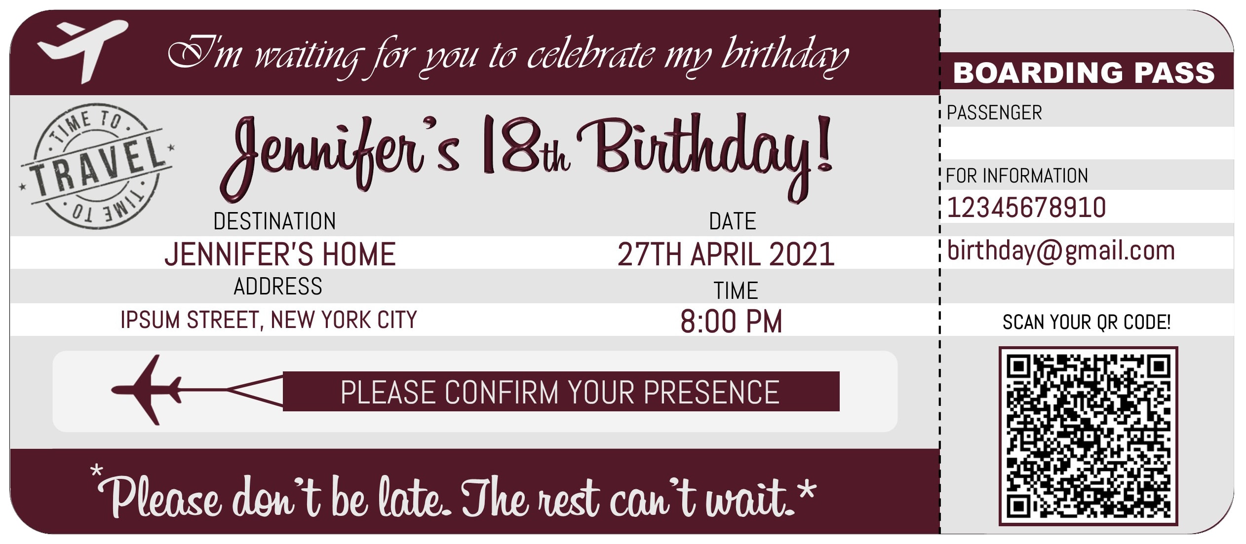 Boarding Pass Birthday Invitation By Robertotesta449 Fiverr
