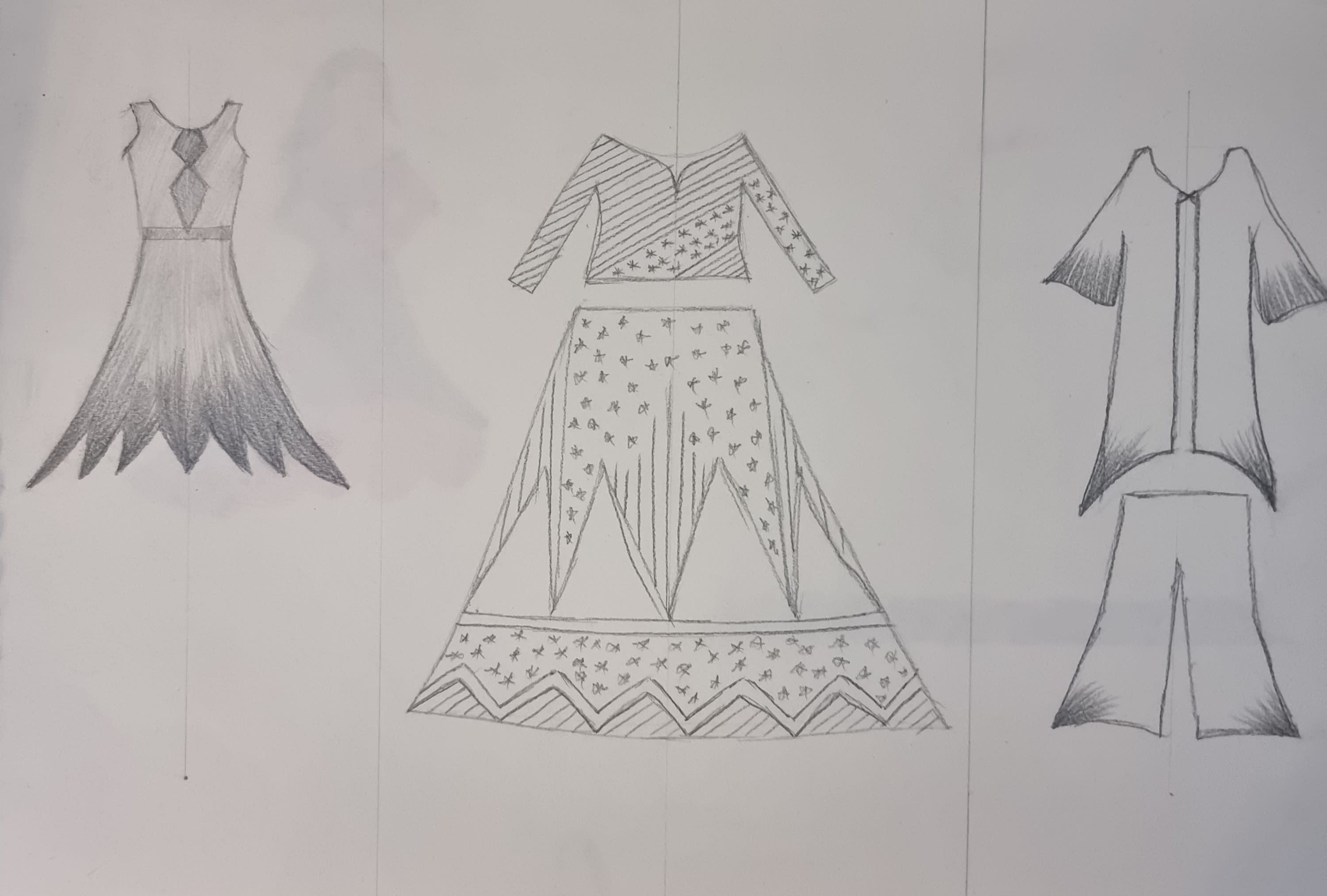 Pencil Western Dress Sketch | ubicaciondepersonas.cdmx.gob.mx