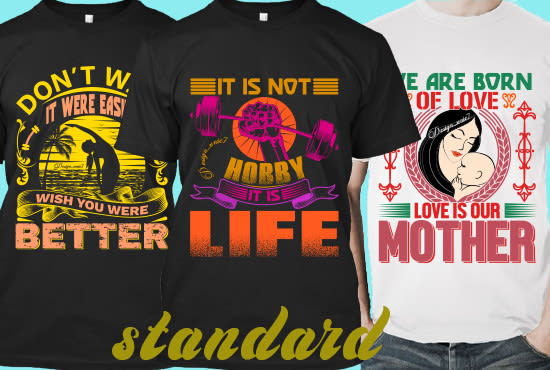 Do bulk t shirt design for merch by 