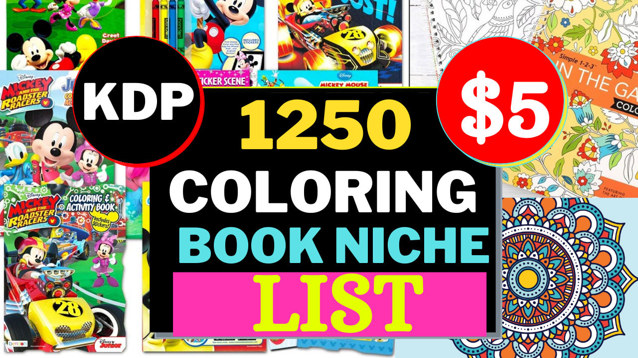 Download Give You 1250 Kdp Coloring Book Niches List By Shopify Xpart Fiverr